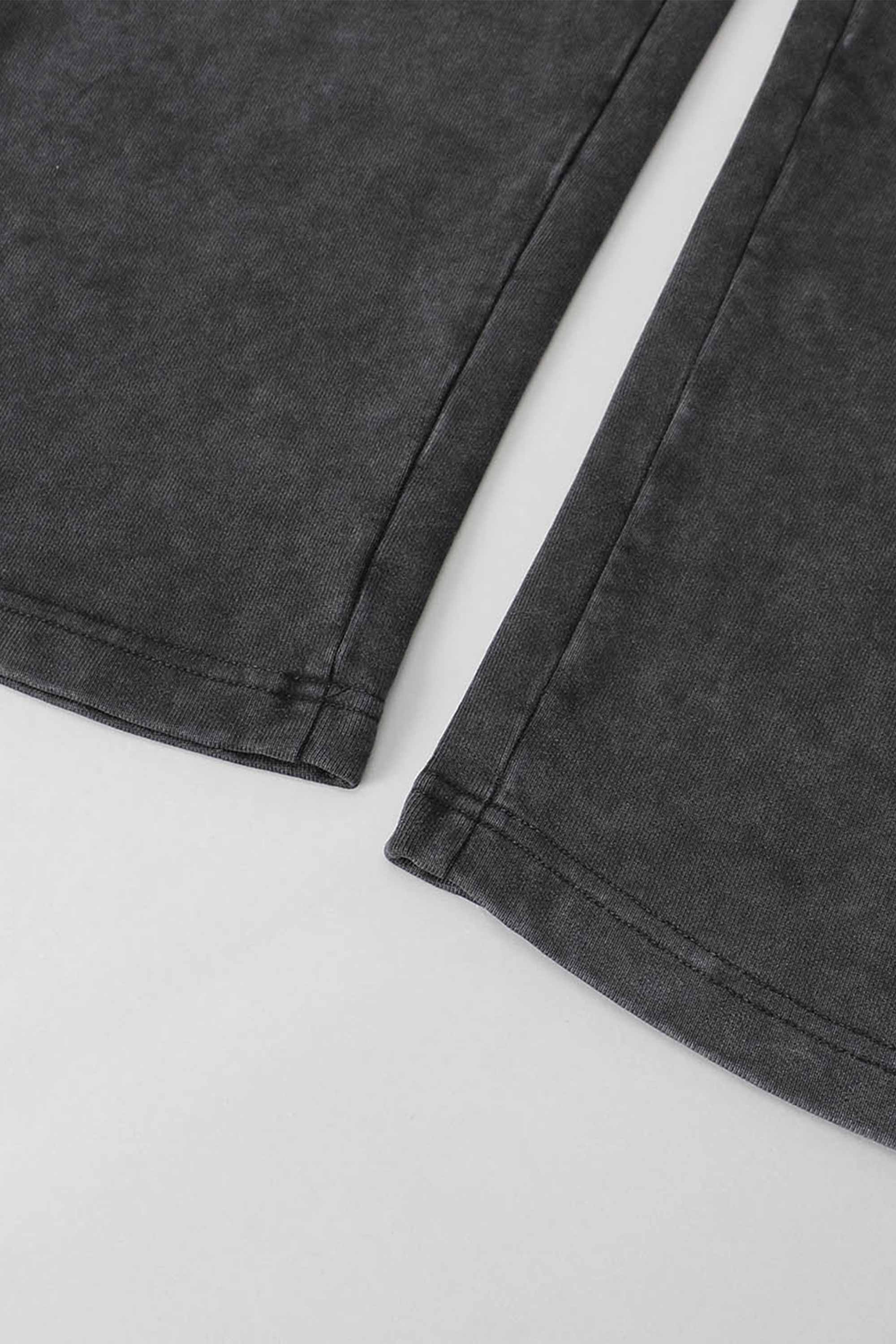 Relaxed Fit Acid Wash Trousers