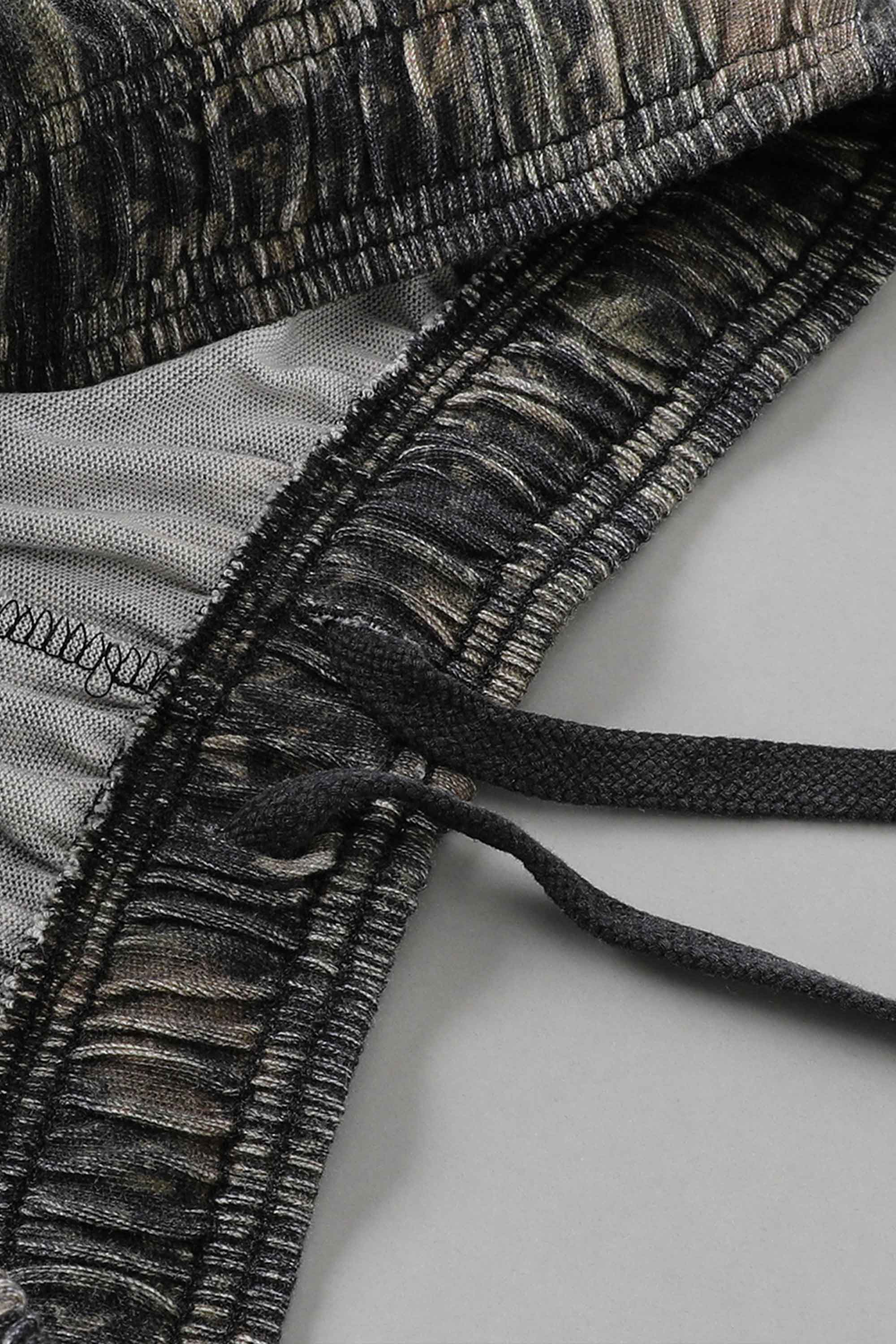Dark Camouflage Laid-Back Trousers
