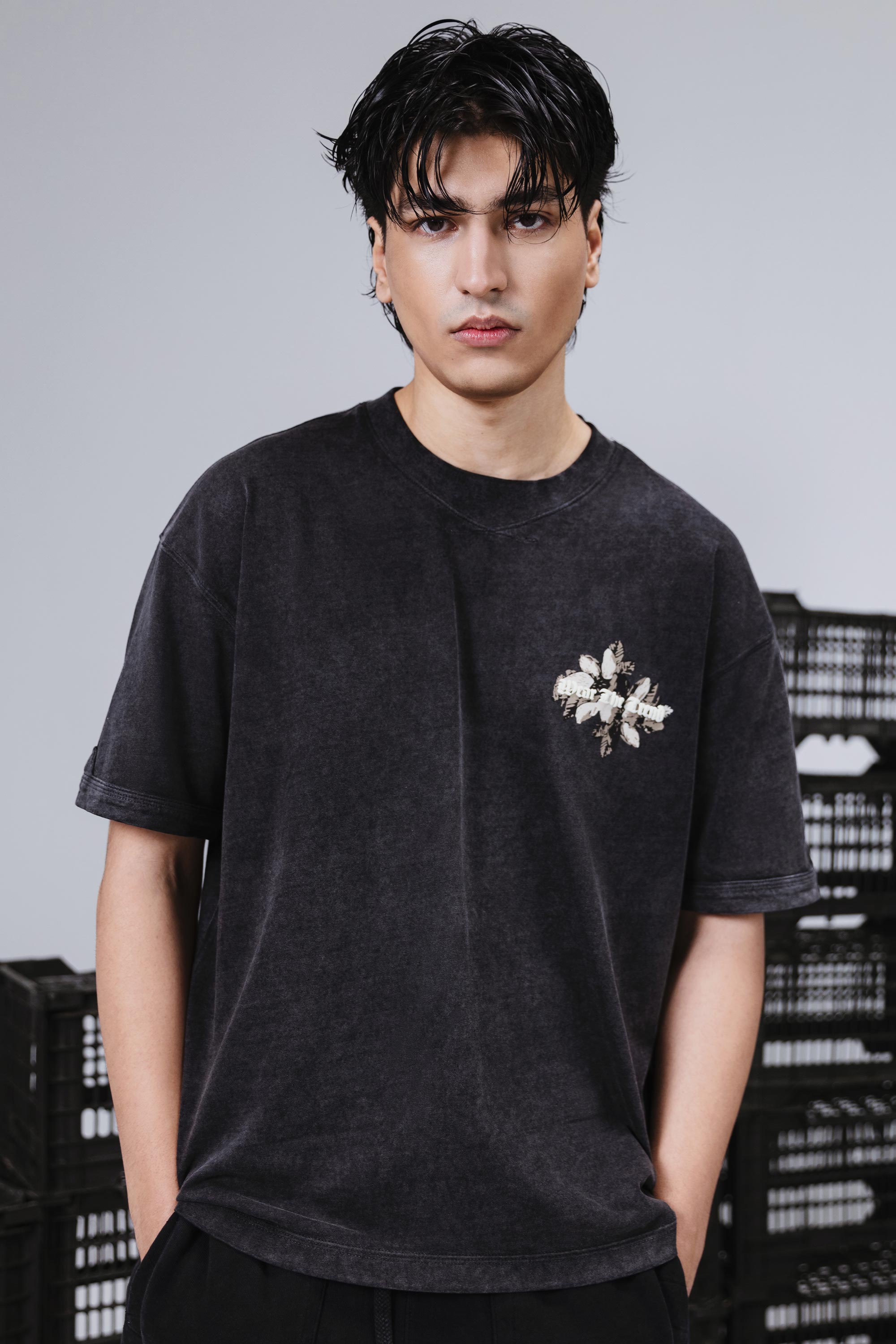 Statement Acid Wash Tee Shirt
