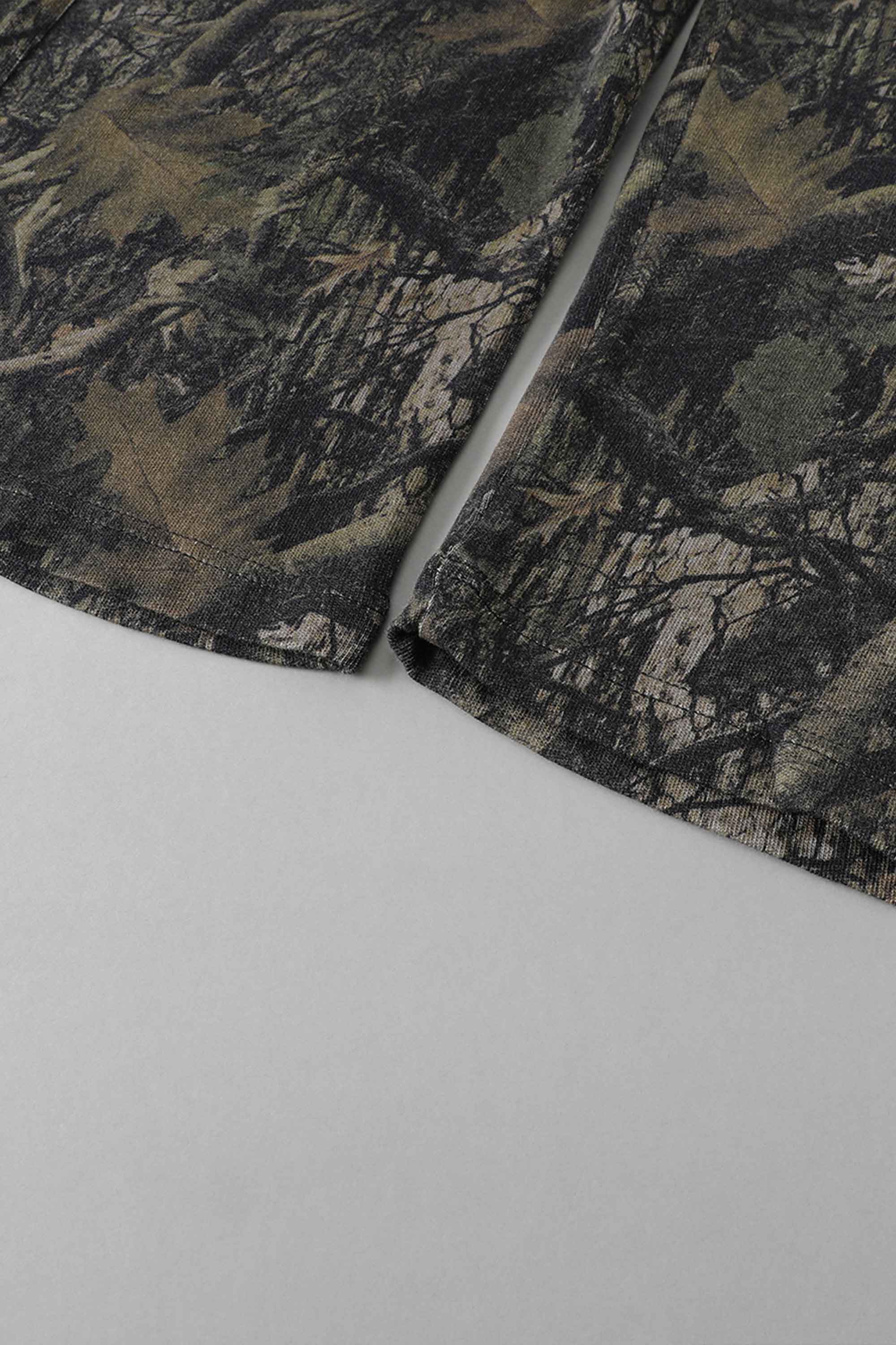 Dark Camouflage Laid-Back Trousers