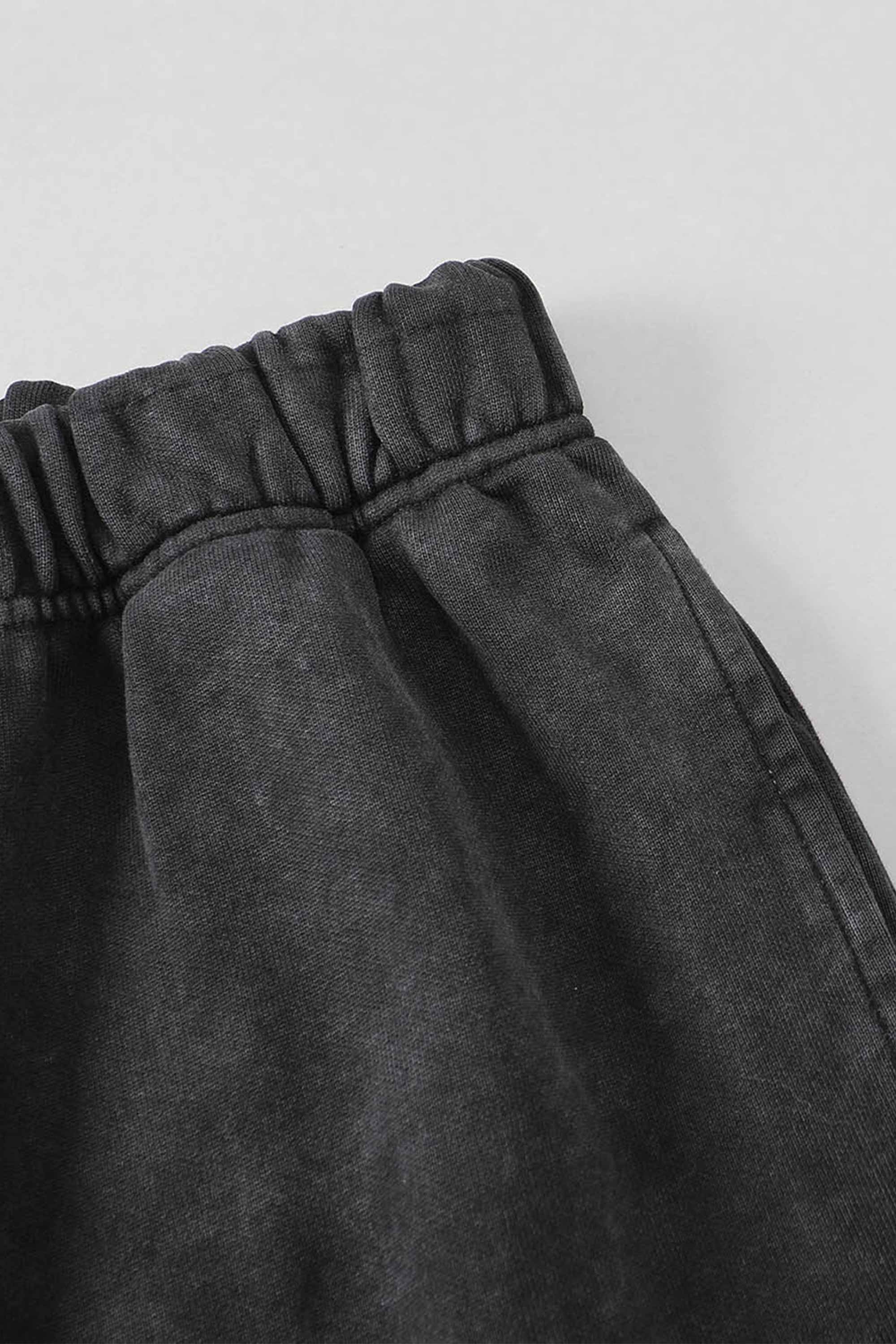 Relaxed Fit Acid Wash Trousers