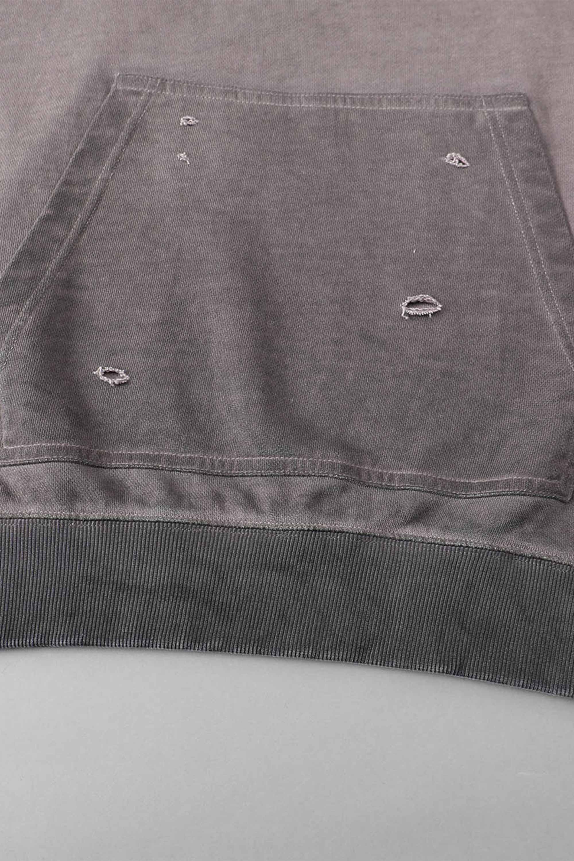 Oil Wash Sleeveless Hoodie