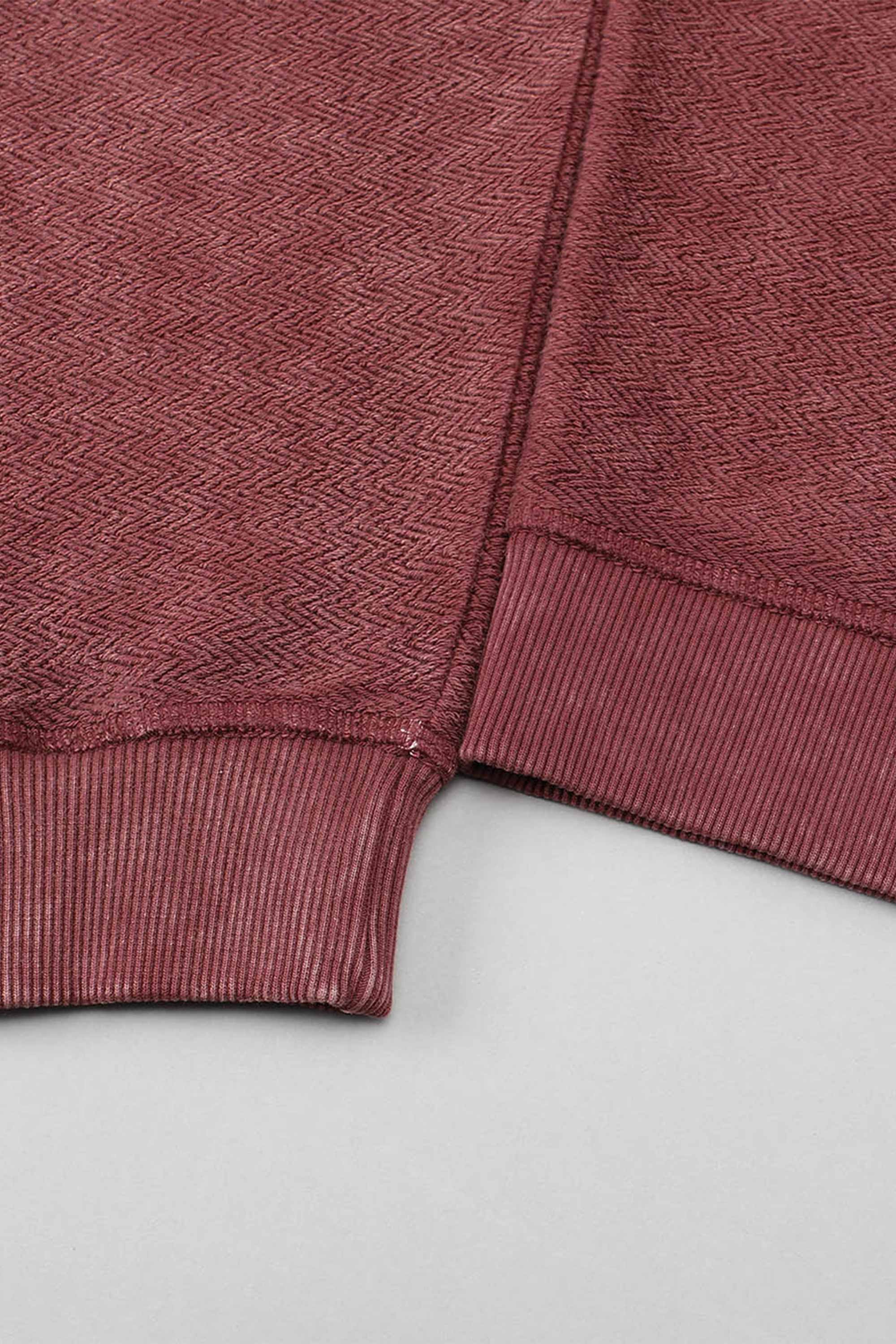Herringbone Acid Wash Sweatshirt