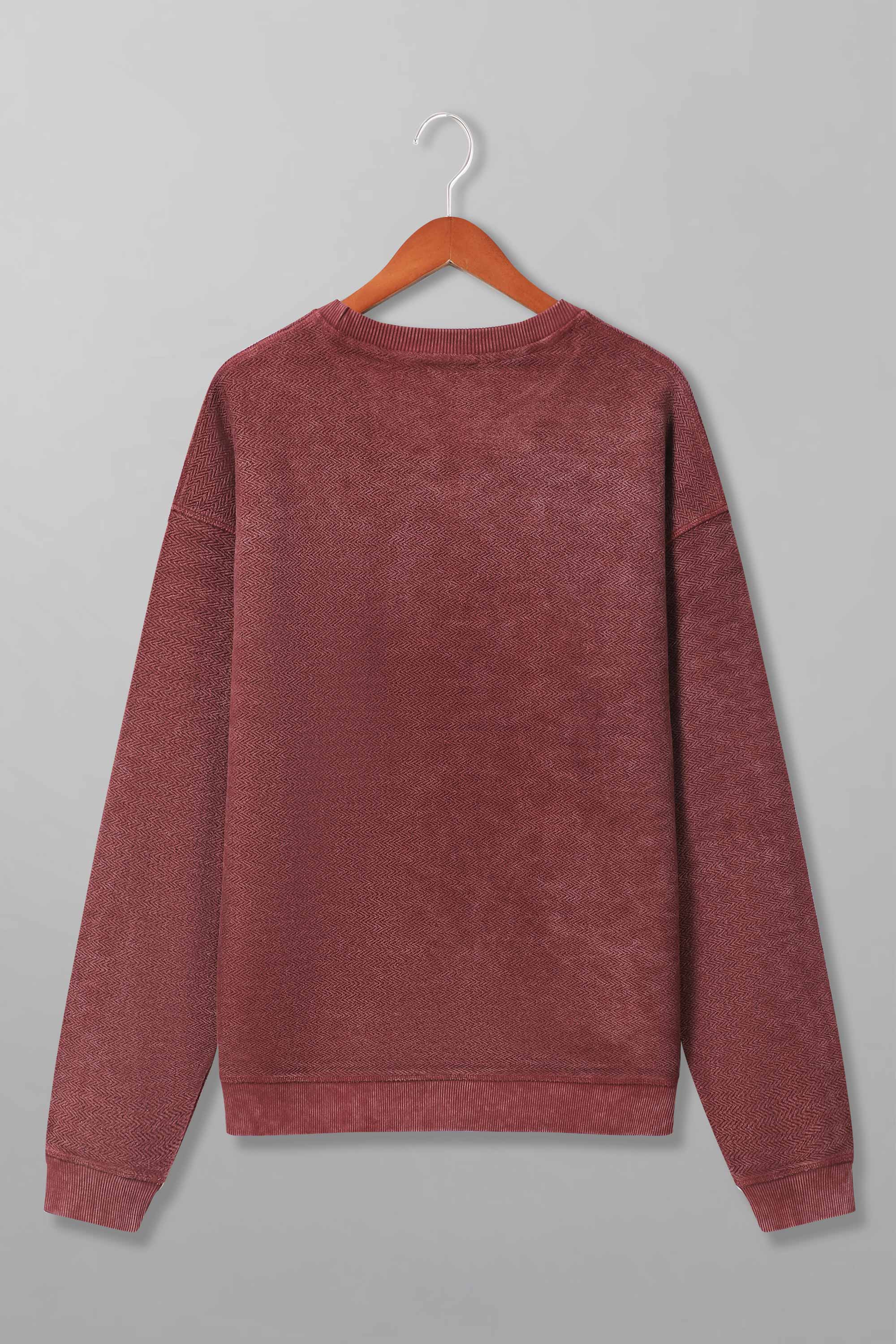 Herringbone Acid Wash Sweatshirt