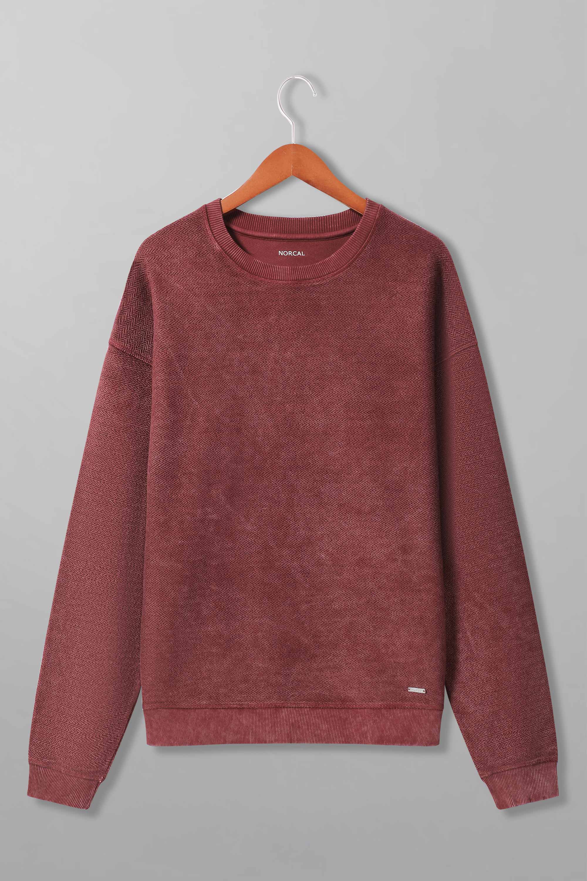 Herringbone Acid Wash Sweatshirt