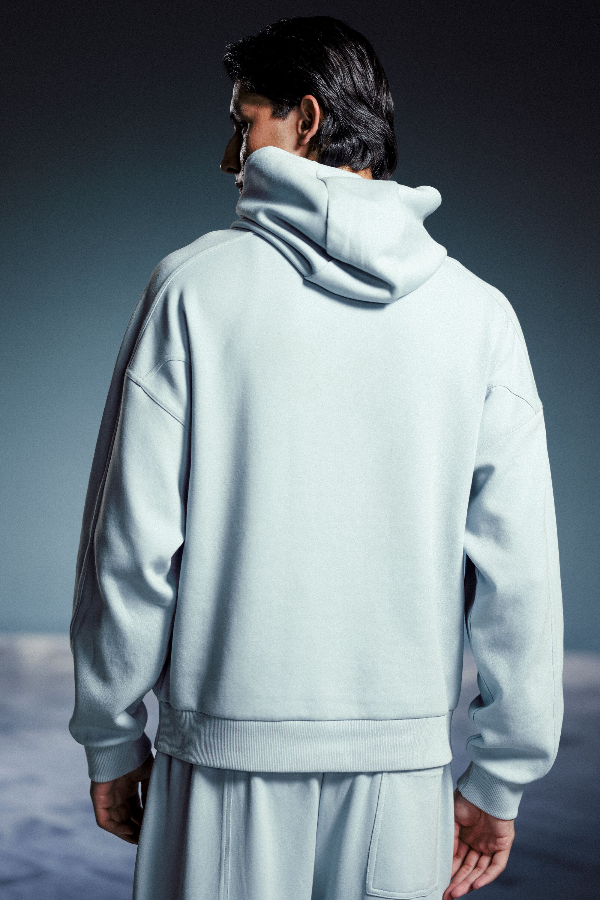 Modish Cut Sew Panel Hoodie