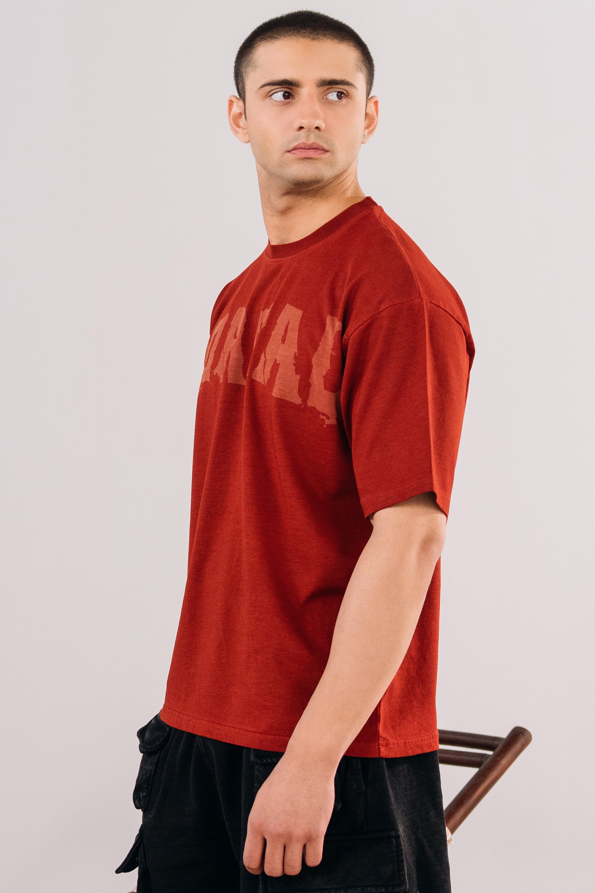 NORCAL Laser Branded Oil Wash Tee - Rust Red