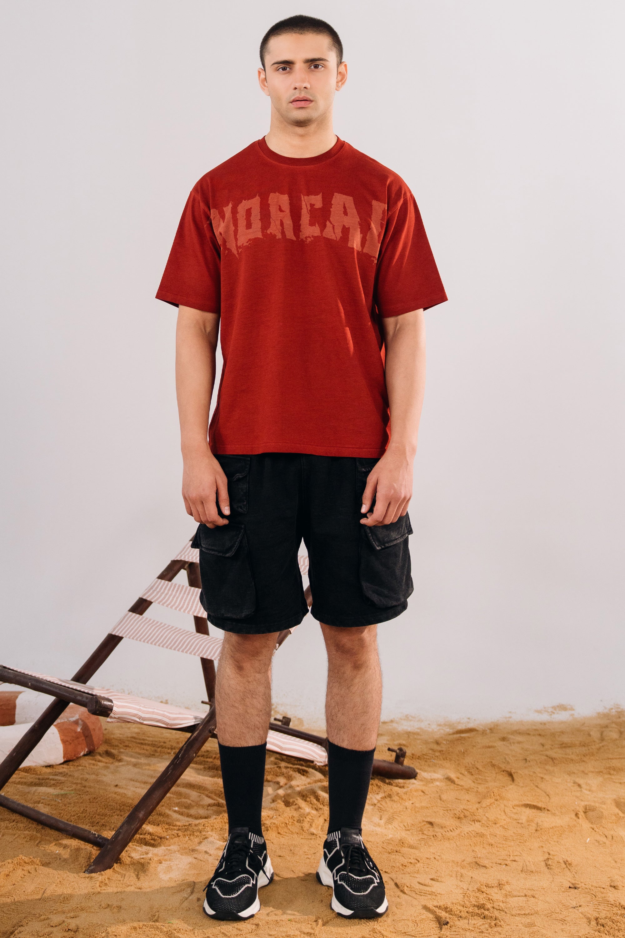 NORCAL Laser Branded Oil Wash Tee - Rust Red