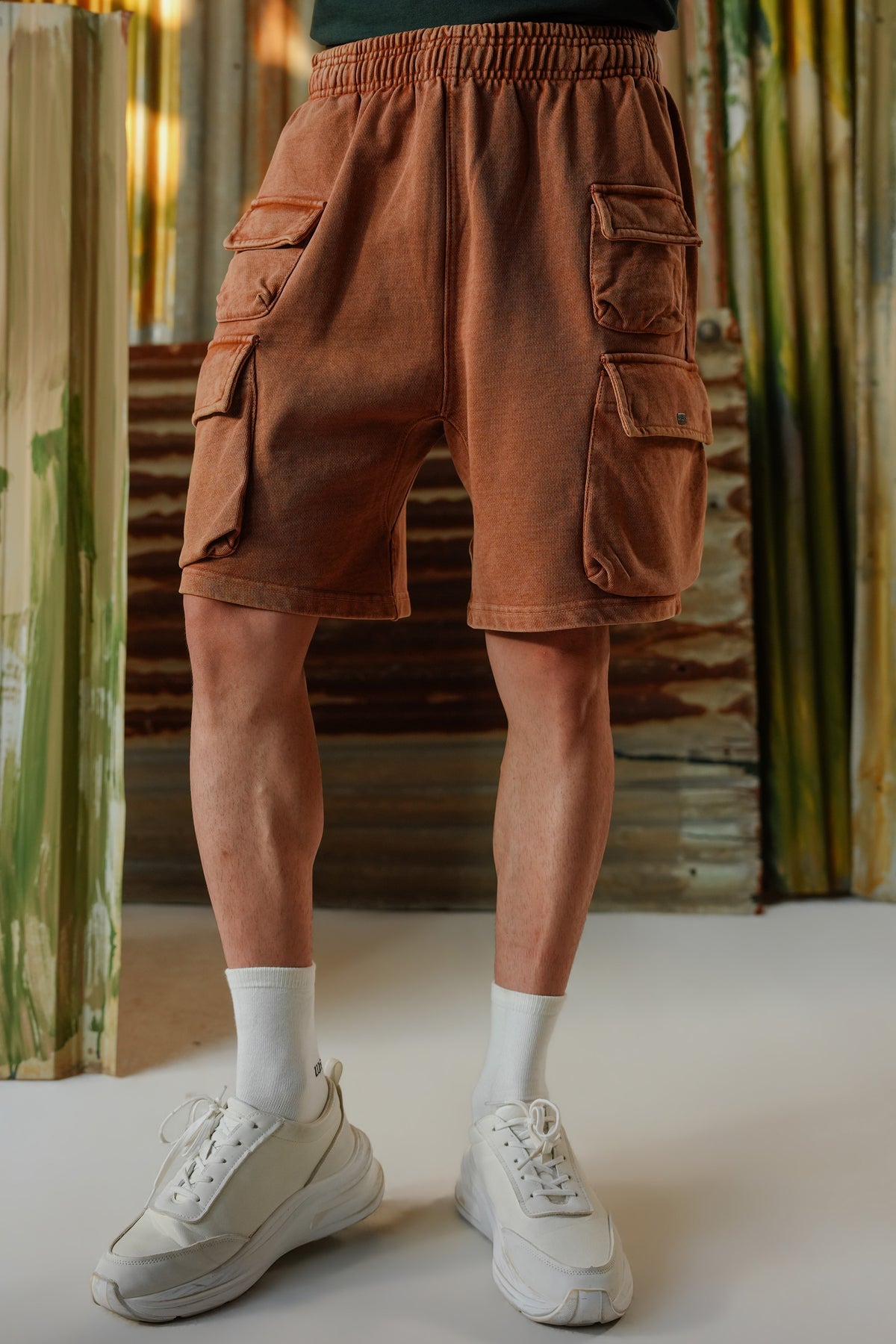 Cargo Vintage Wash Shorts - Vintage Brown