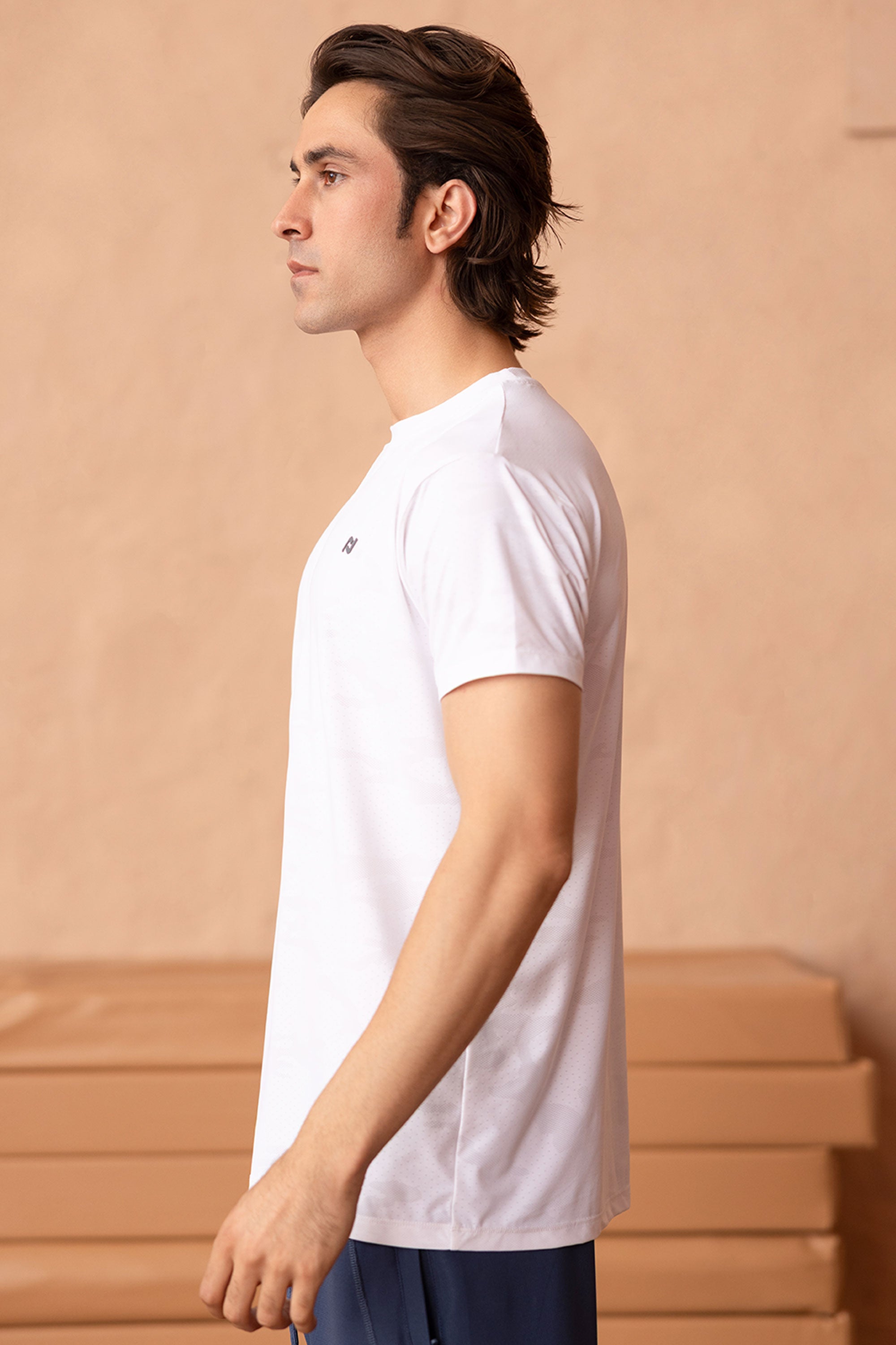 Camouflage Textured Breathable Dri-Fit Tee