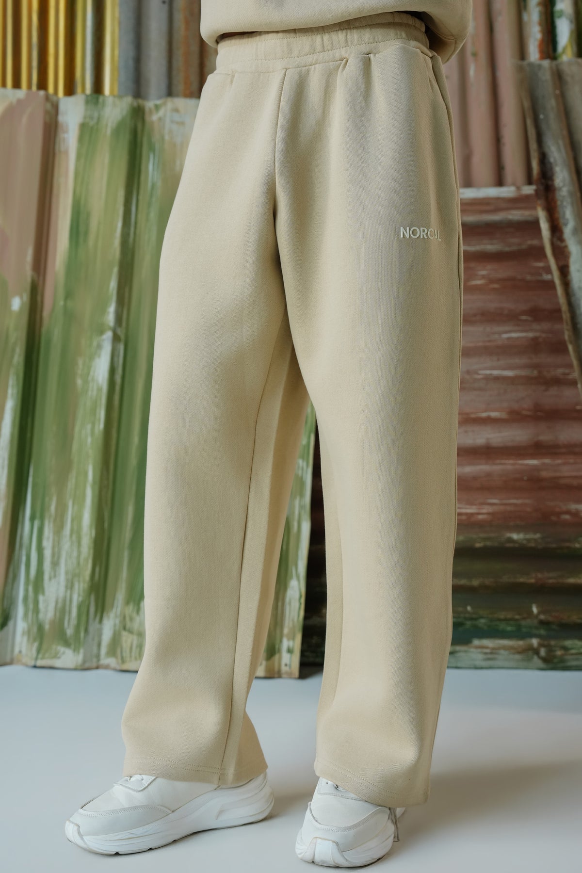 Special Terry-Jersey Bonding Fabric Trouser - Cream