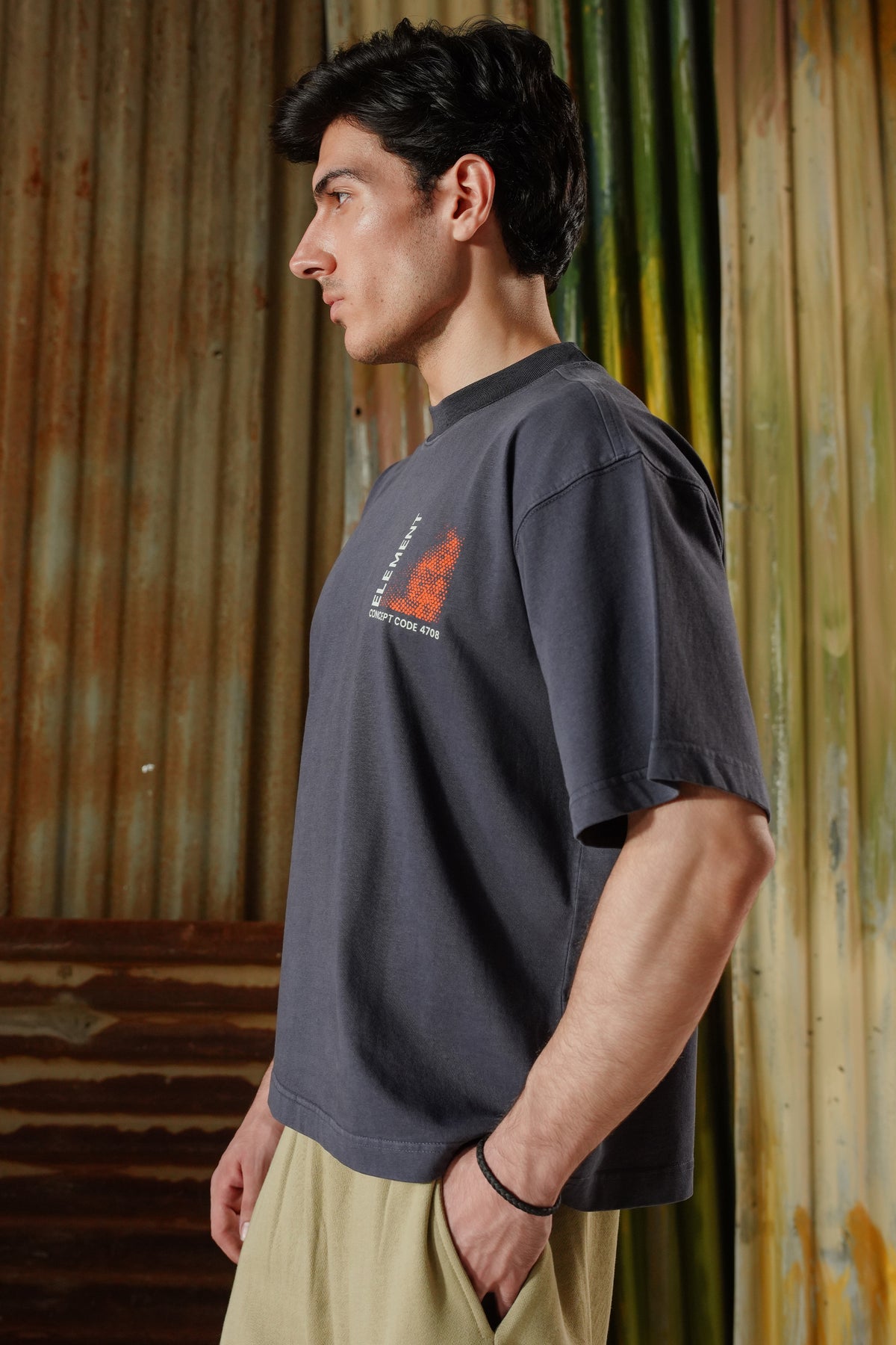Element 4708 Acid Wash Tee - Purple