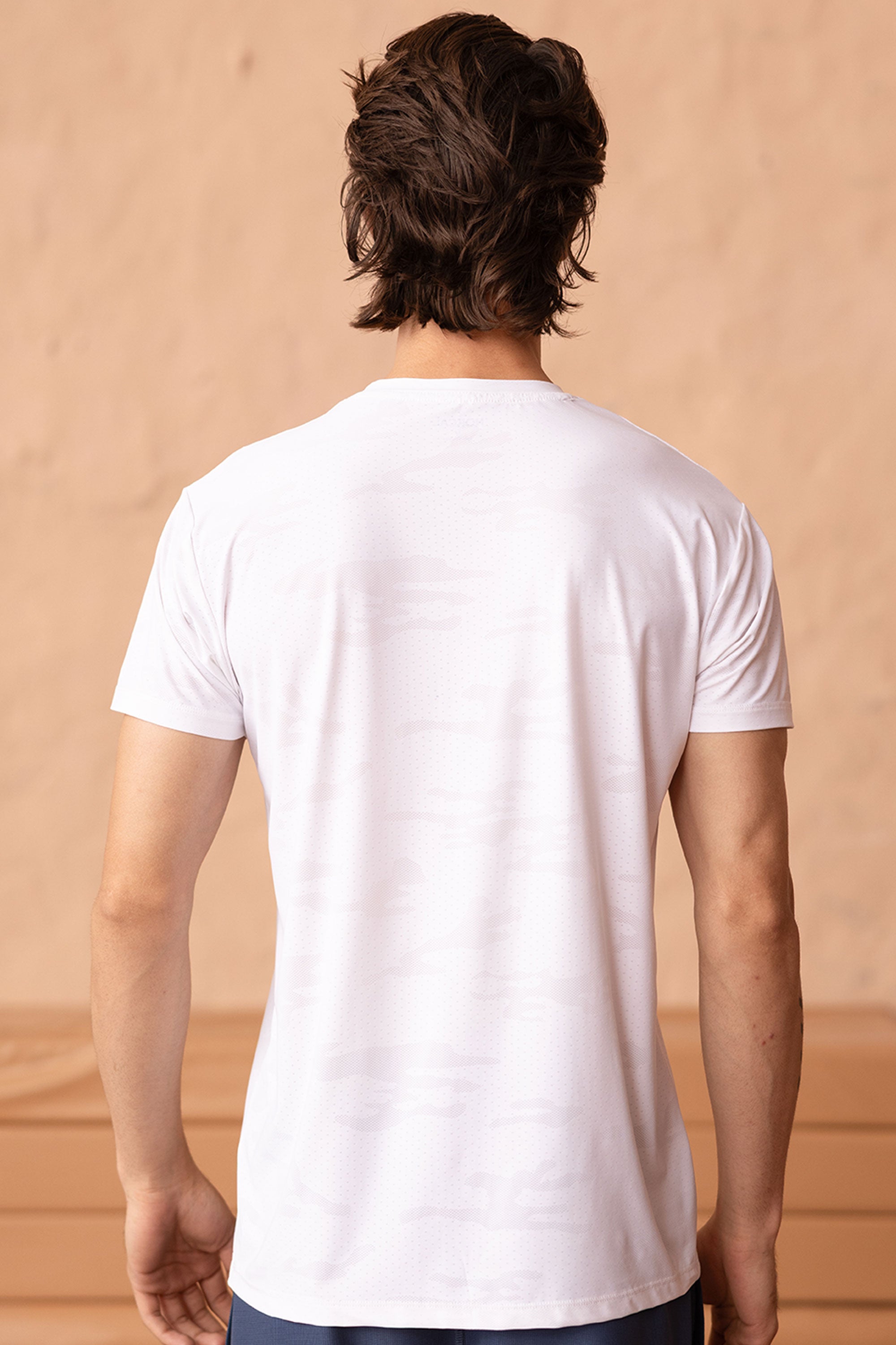 Camouflage Textured Breathable Dri-Fit Tee