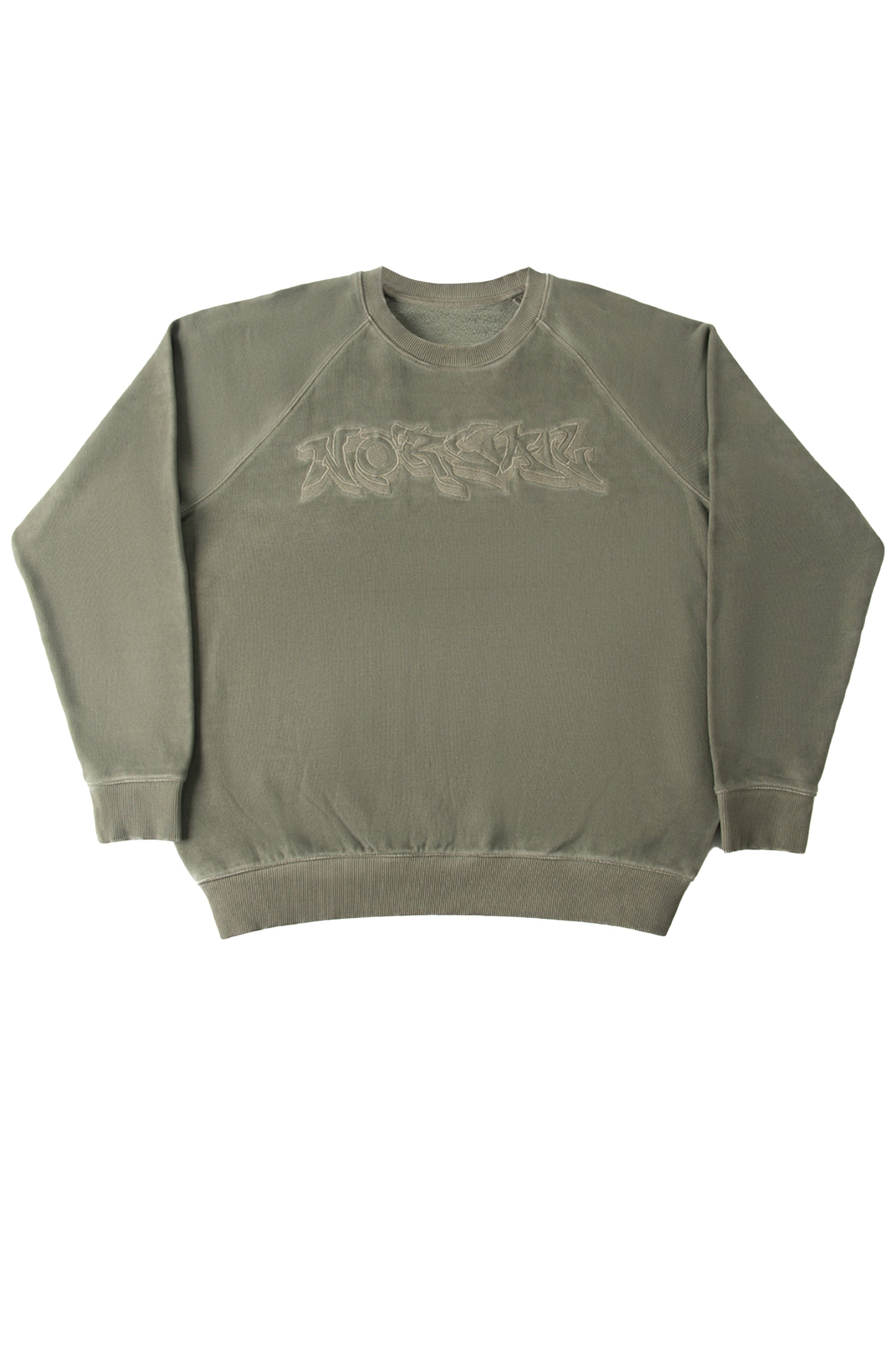 Embroidered Oil Wash Sweat Shirt