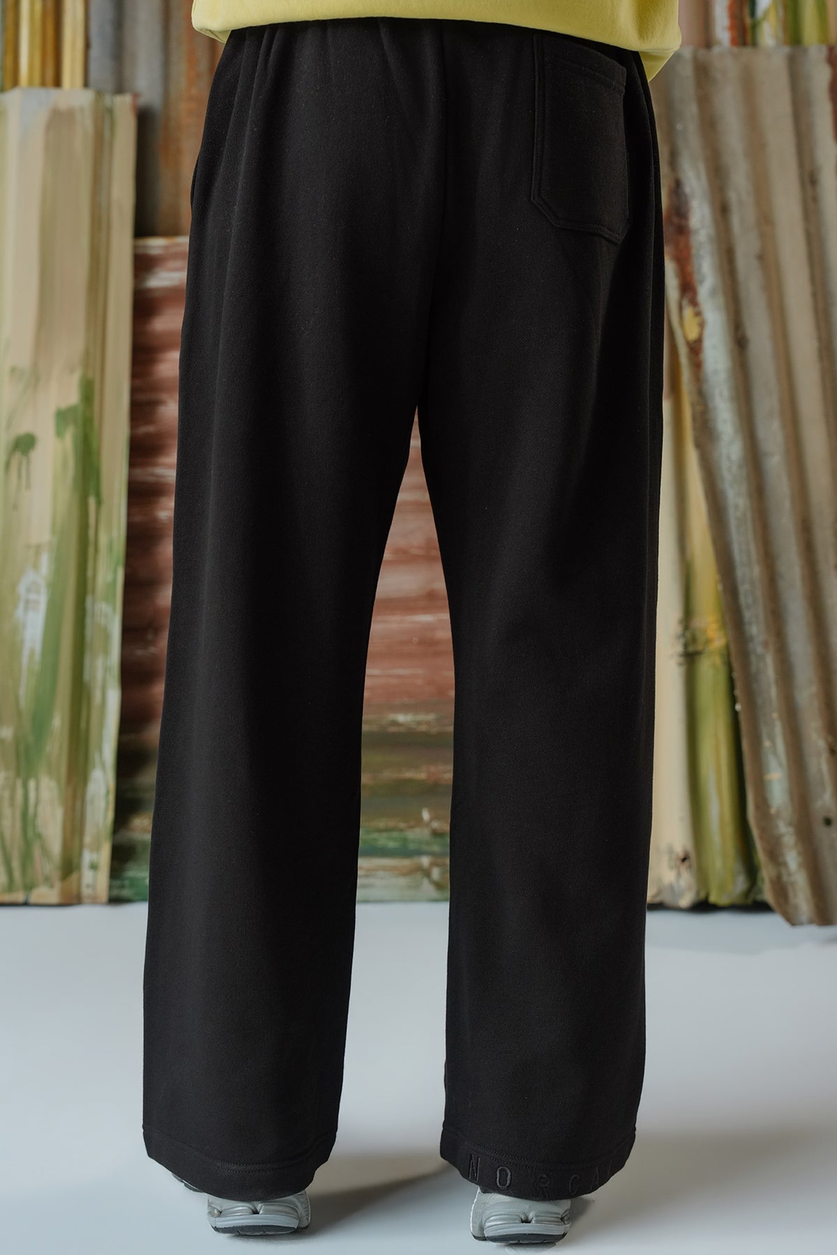 Embroidered Logo Branded Trousers - Black