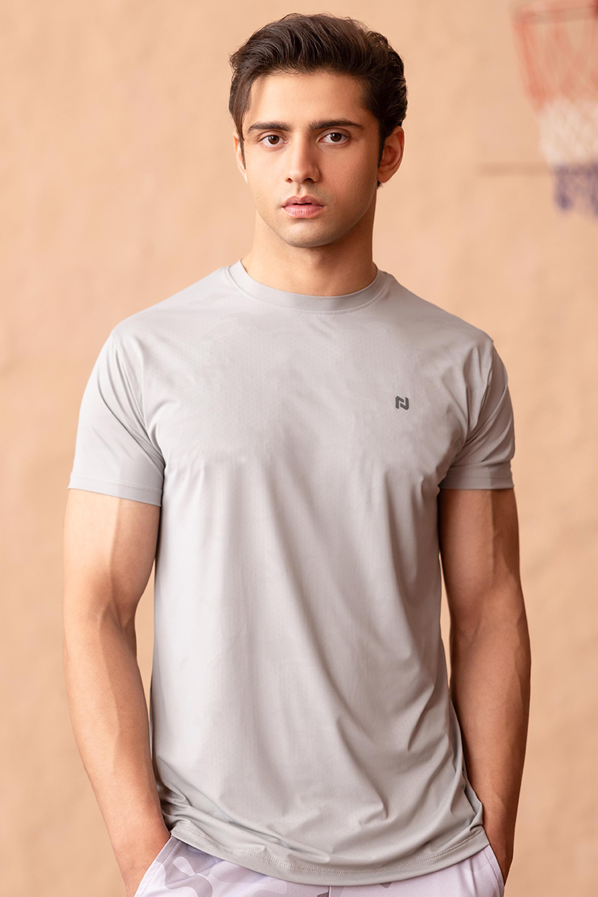Camouflage Textured Breathable Dri-Fit Tee