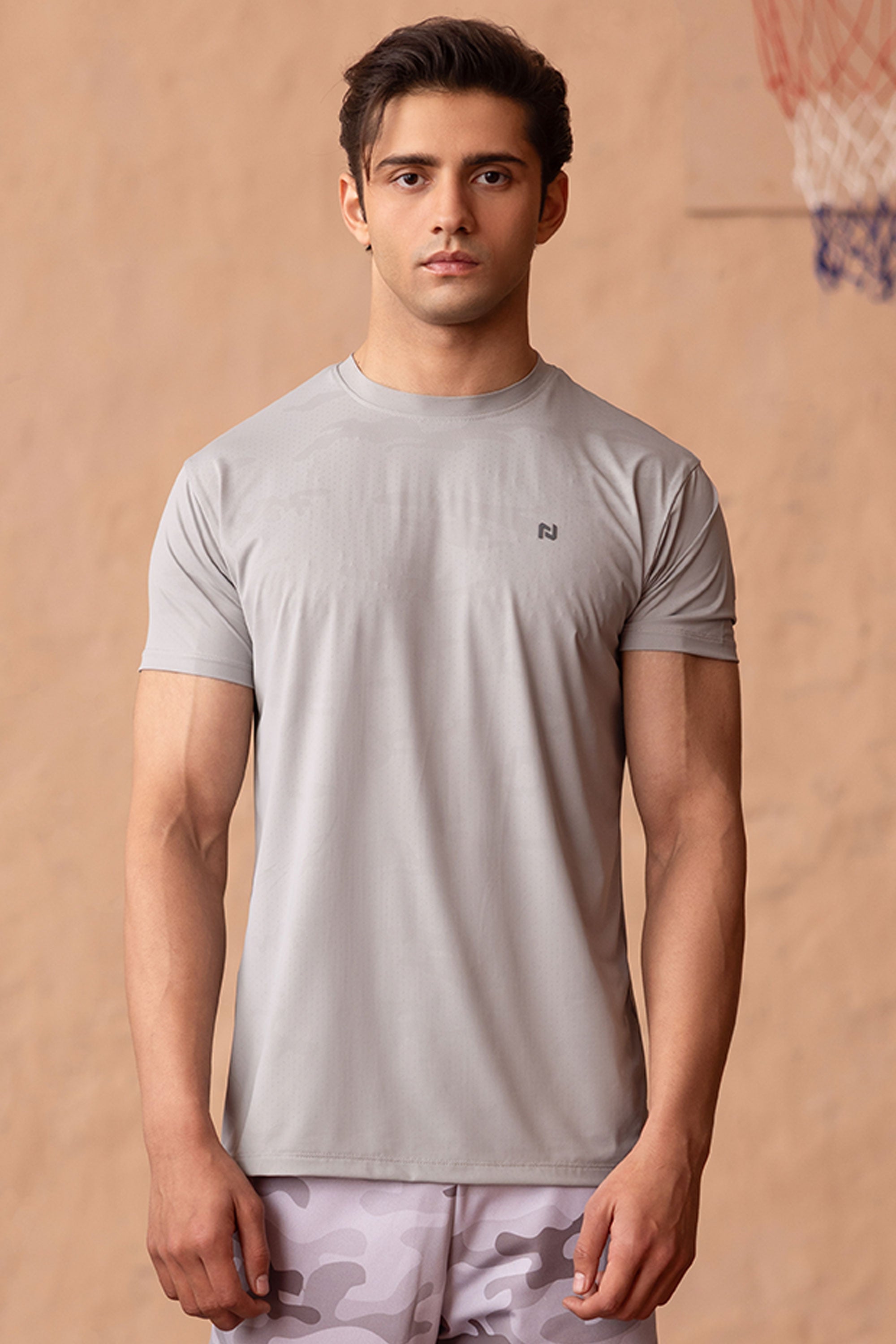 Camouflage Textured Breathable Dri-Fit Tee
