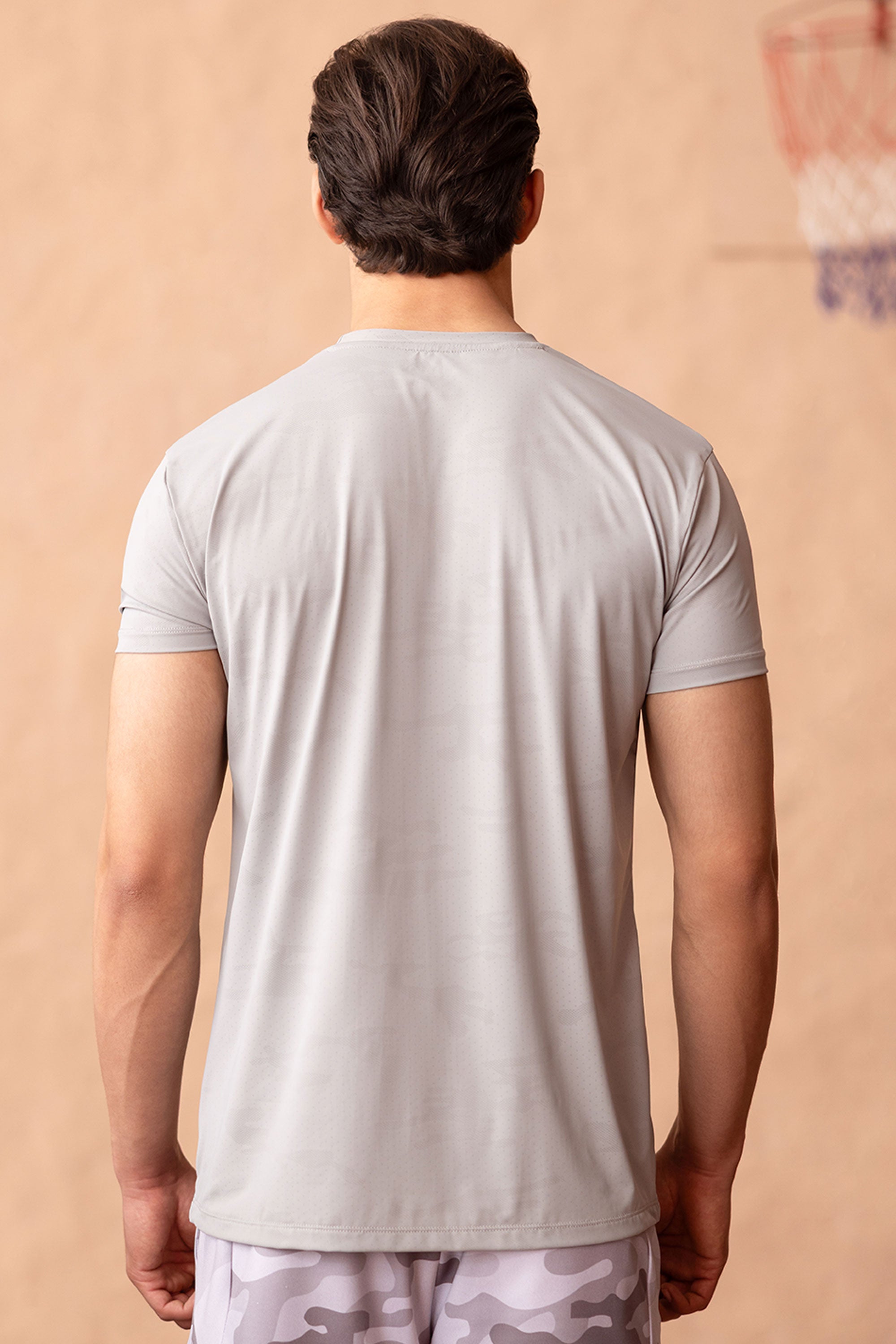 Camouflage Textured Breathable Dri-Fit Tee