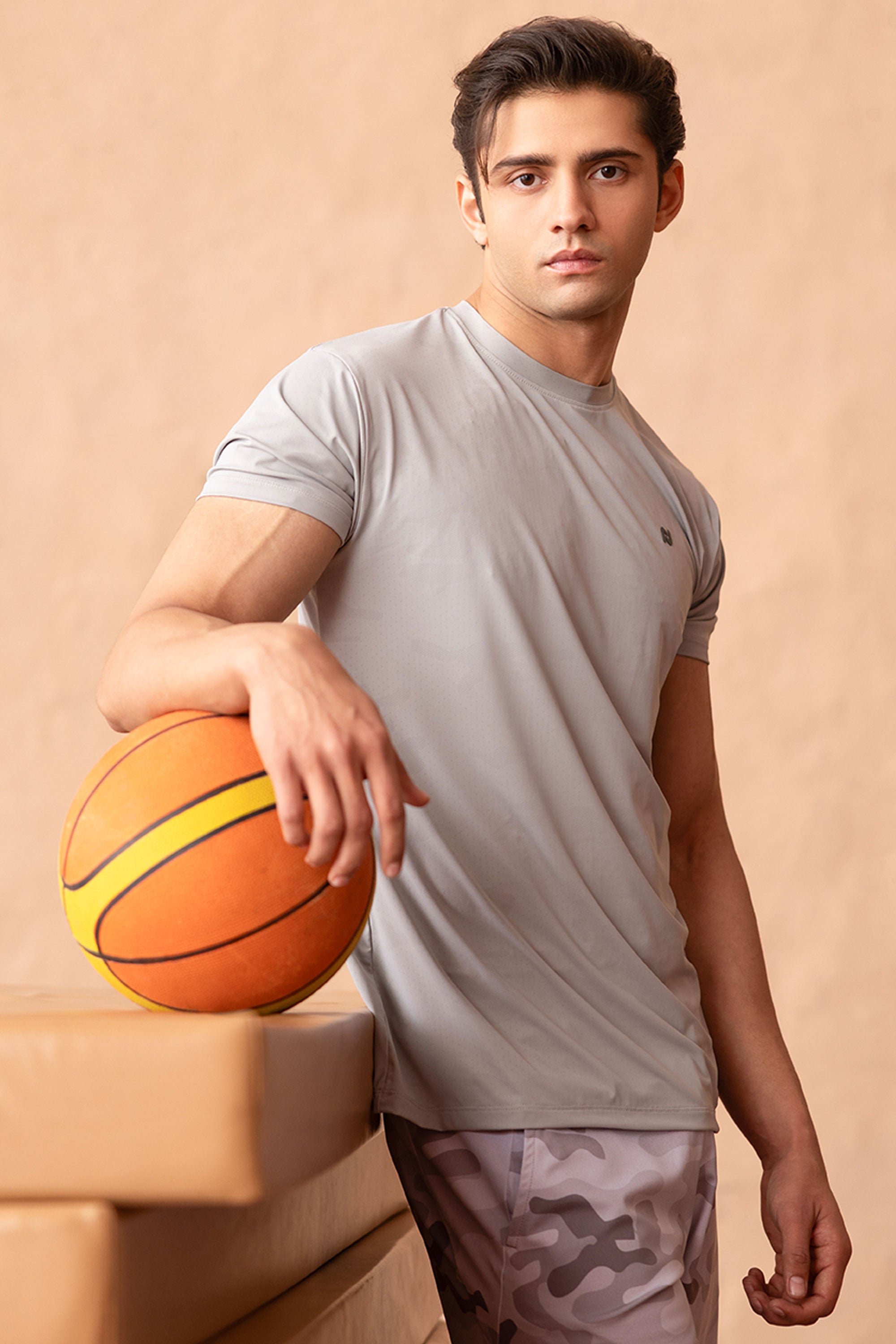 Camouflage Textured Breathable Dri-Fit Tee