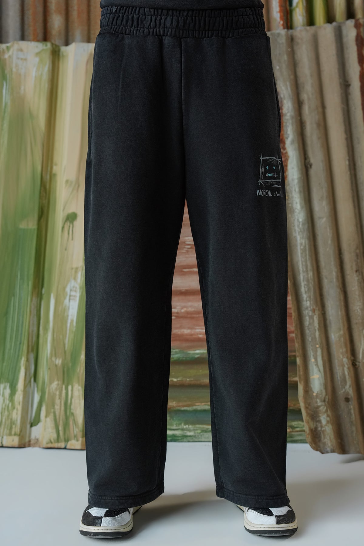 Norcal Studios Acid Wash Trousers - Black