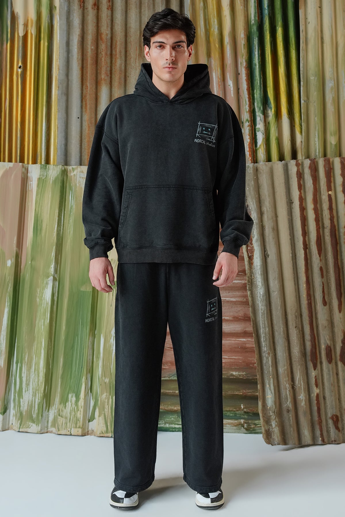 Norcal Studios Acid Wash Hoodie - Black