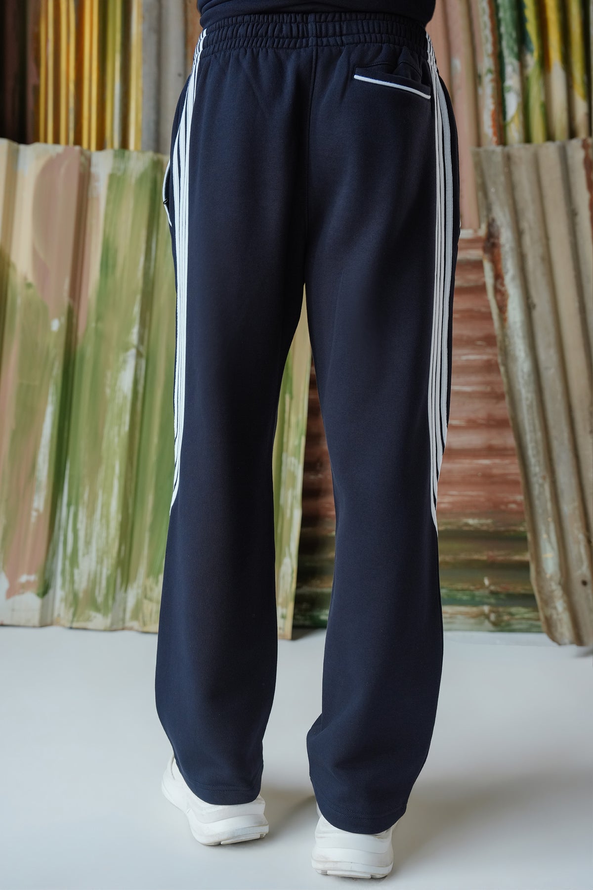 4-Stripes Fleece Trousers - Navy Blue