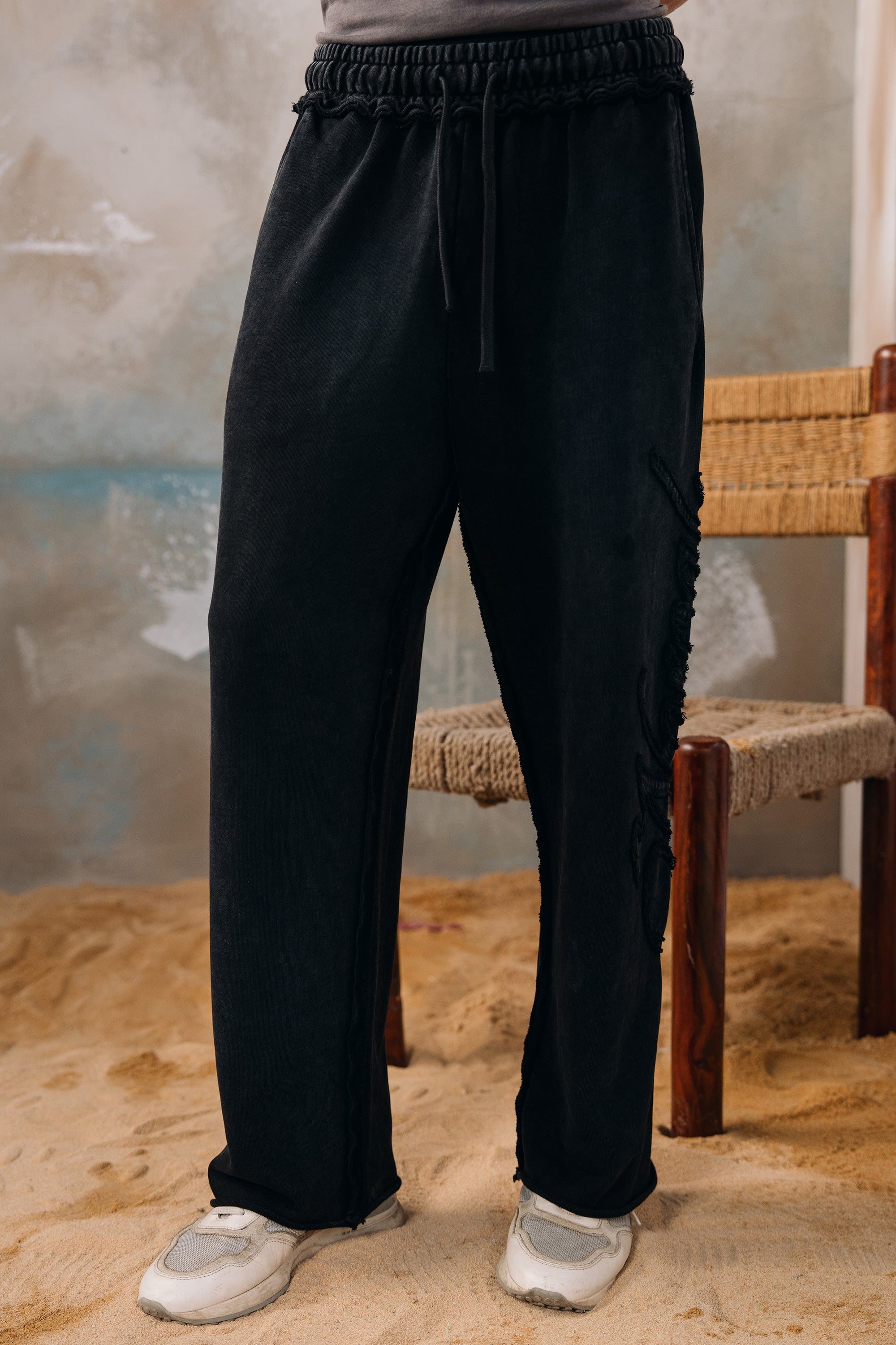 NORCAL Embroidered Acid Wash Trousers