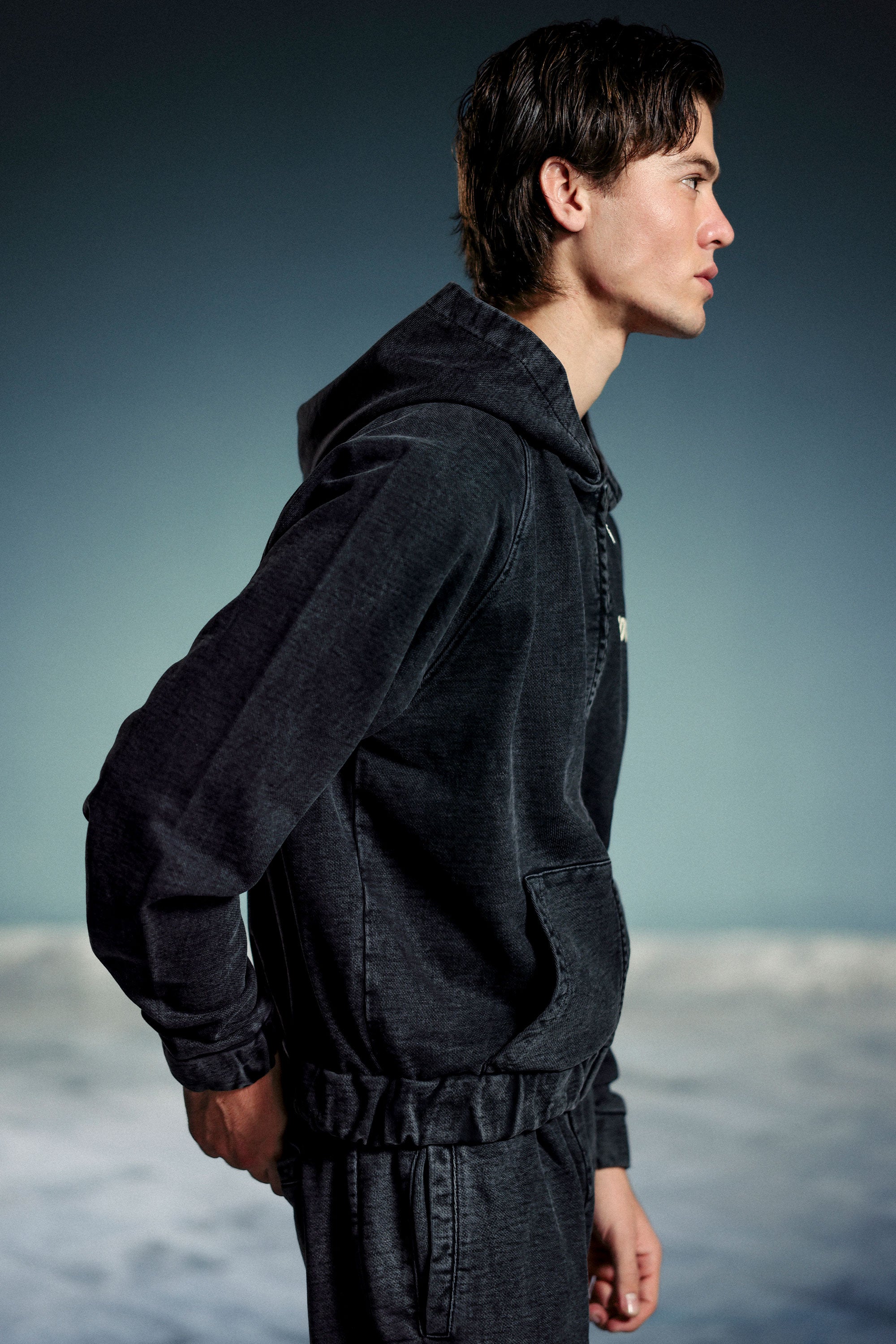 Wrangler Acid Wash Zipper Hoodie