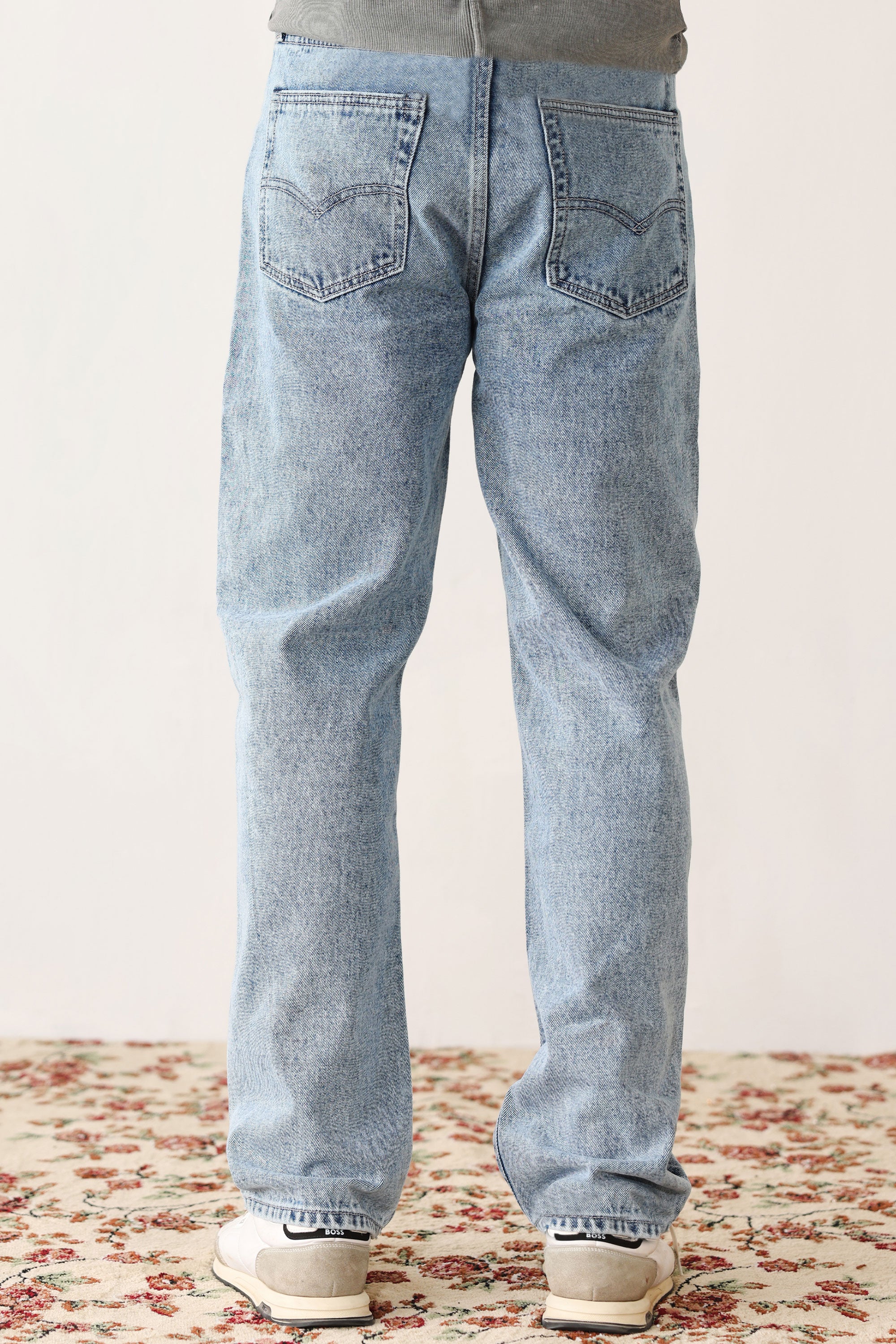 Light Blue Signature Mid Wide Jeans