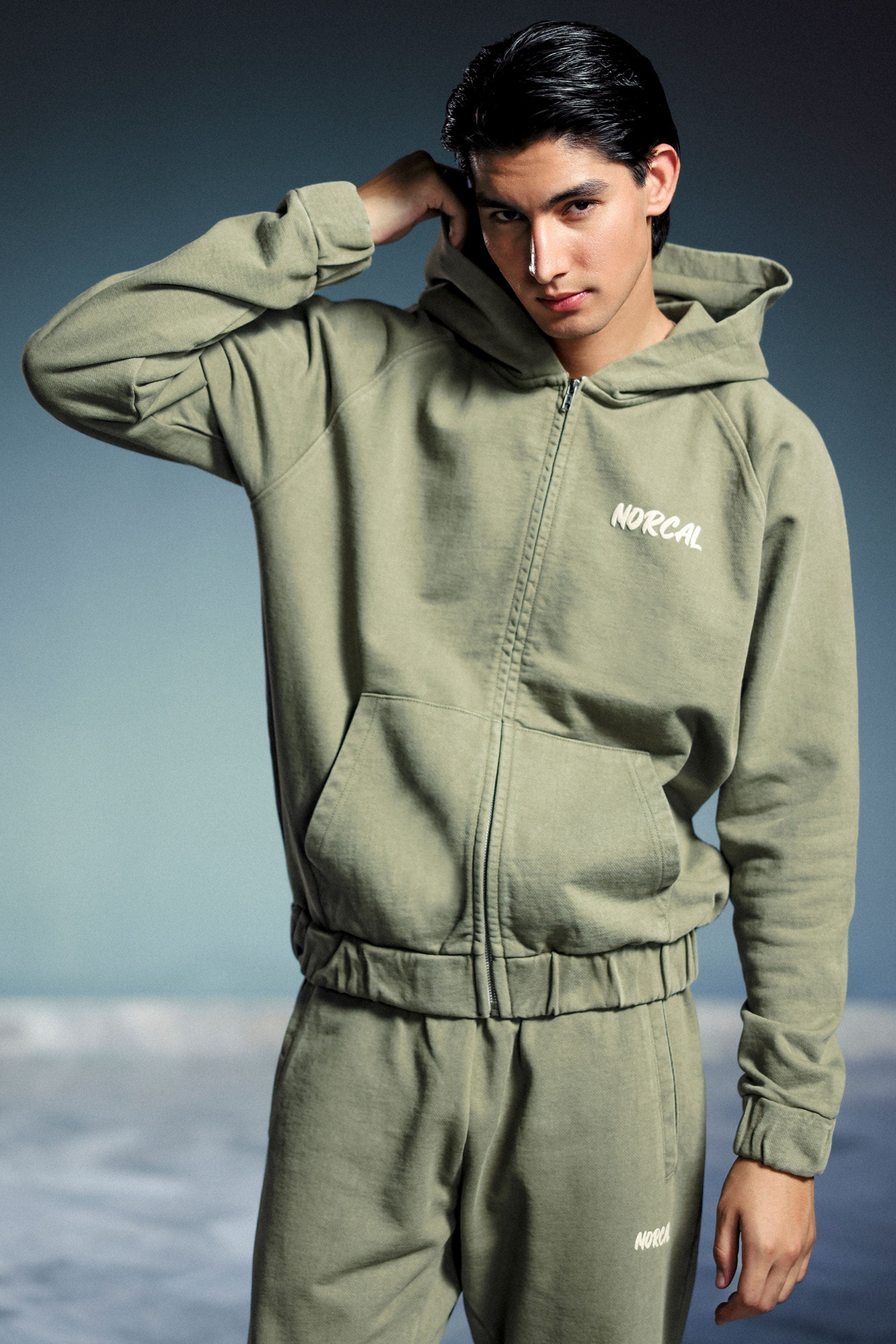 Wrangler Acid Wash Zipper Hoodie