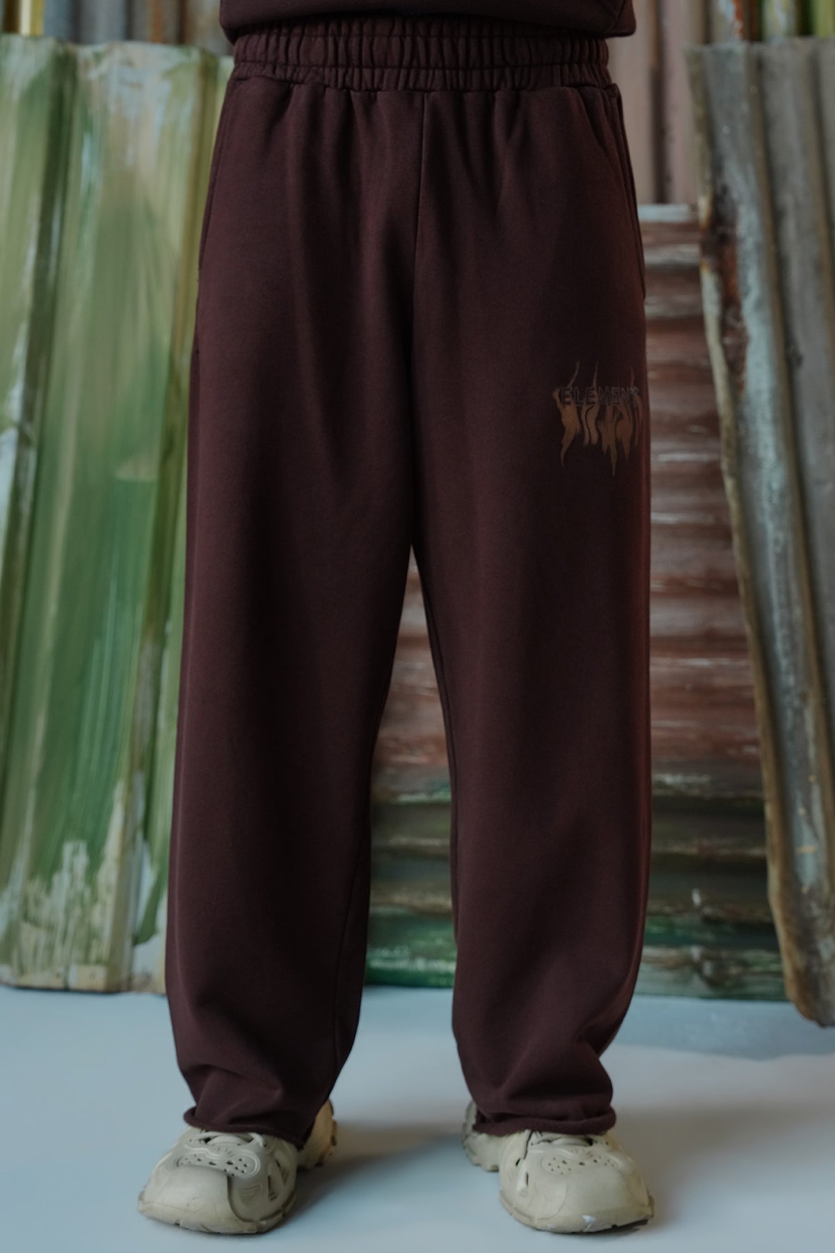 Element Flame Acid Wash Trousers - Coffee Brown