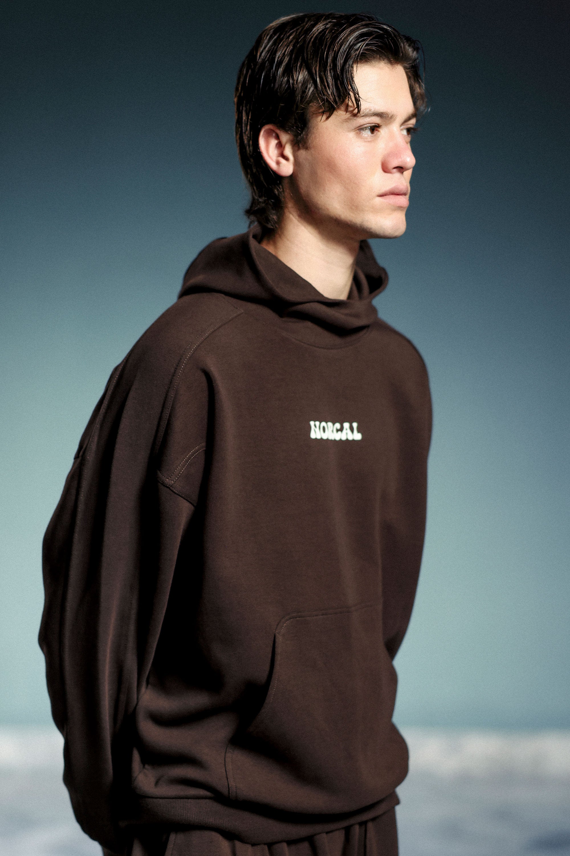 Modish Cut Sew Panel Hoodie