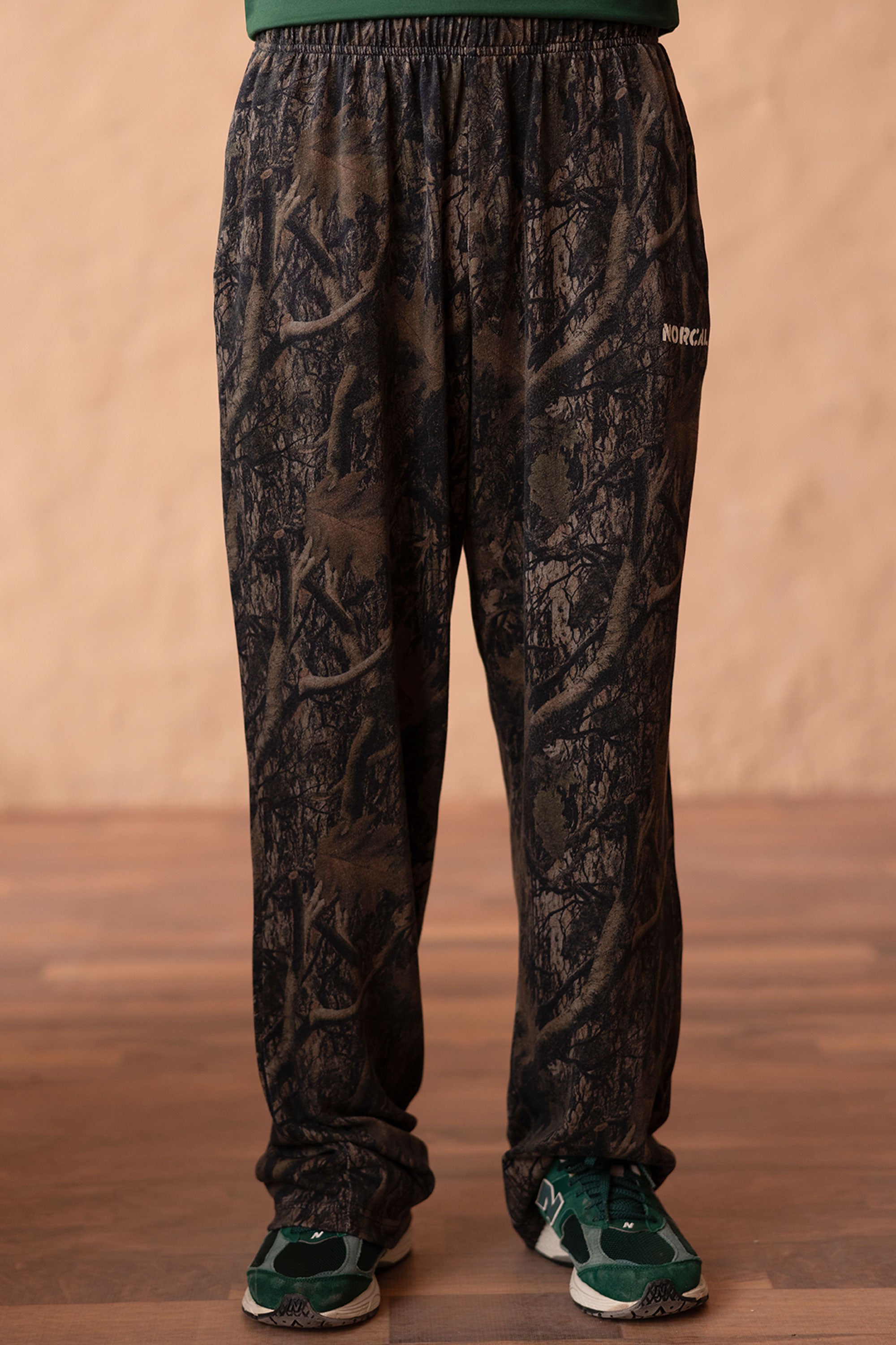 Dark Camouflage Laid-Back Trousers