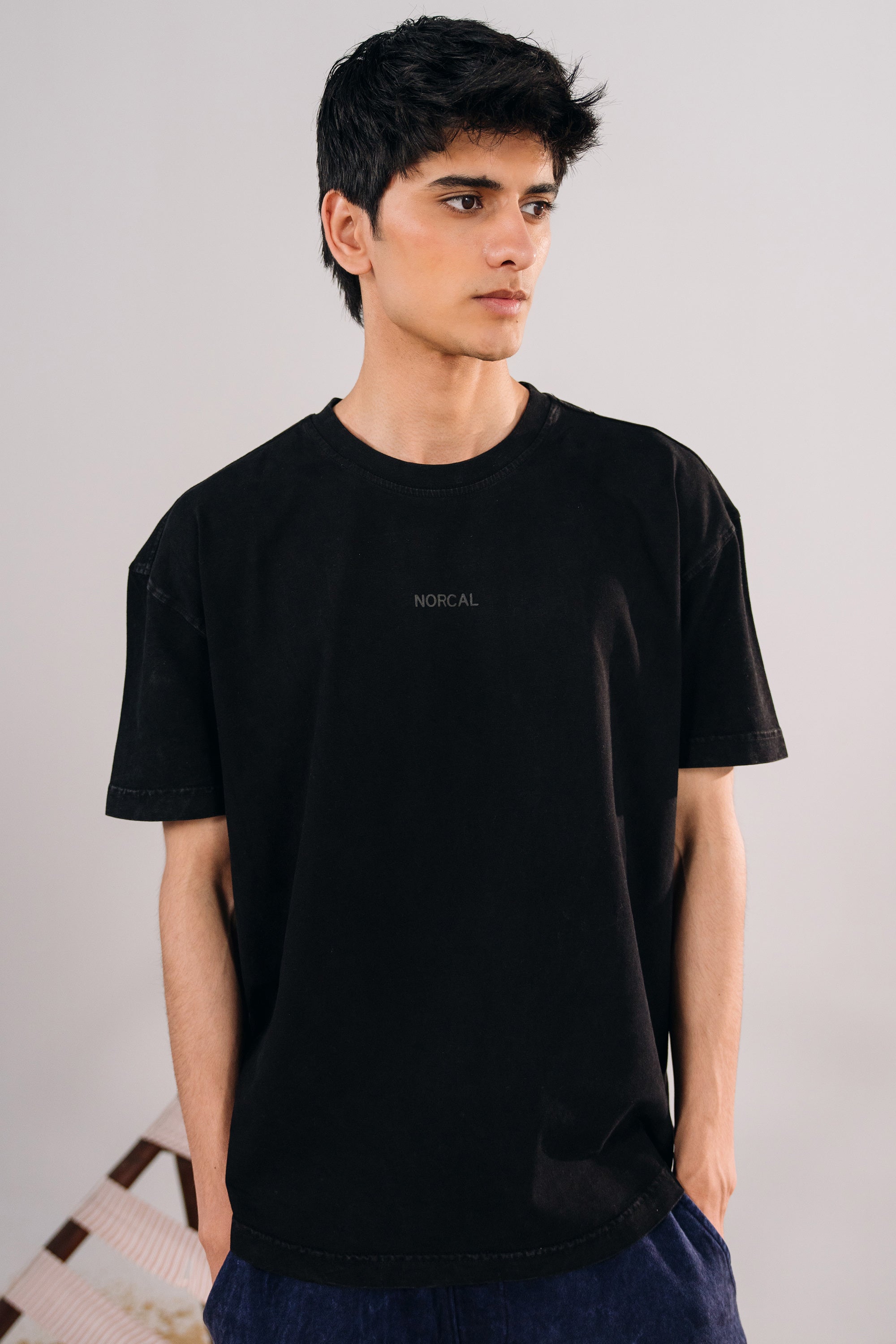 Acid Wash Scoop Bottom Tee