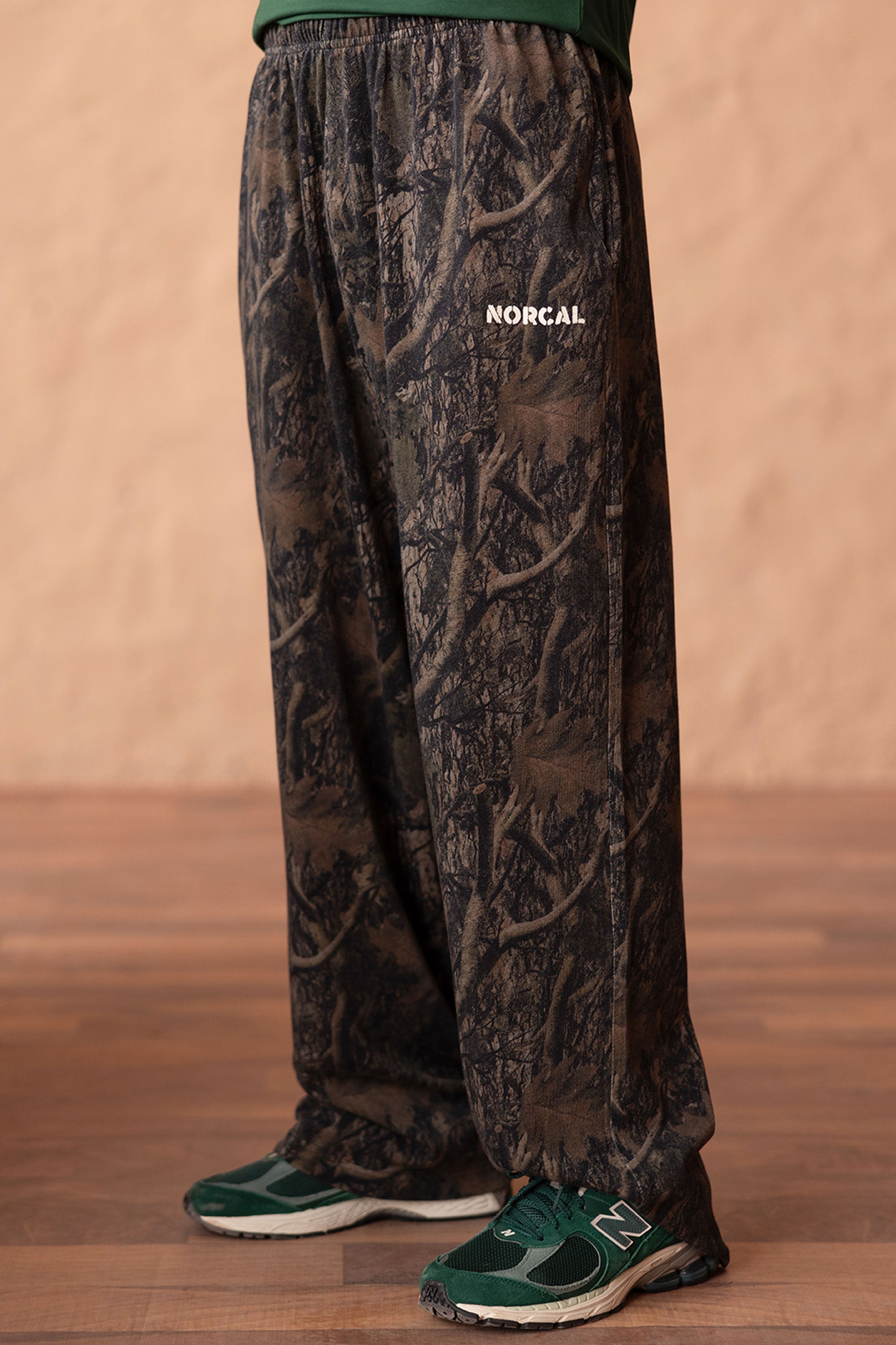 Dark Camouflage Laid-Back Trousers