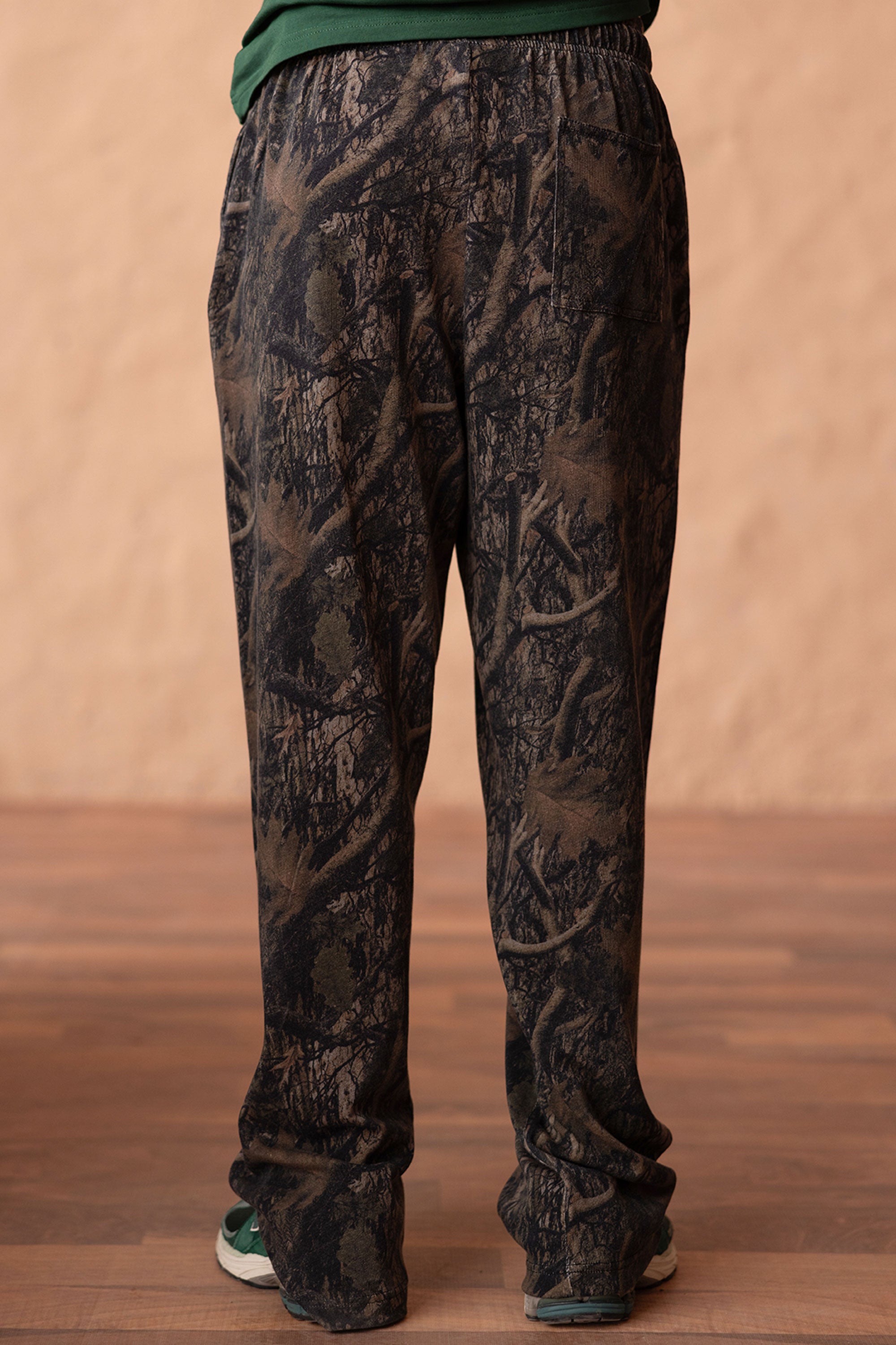 Dark Camouflage Laid-Back Trousers