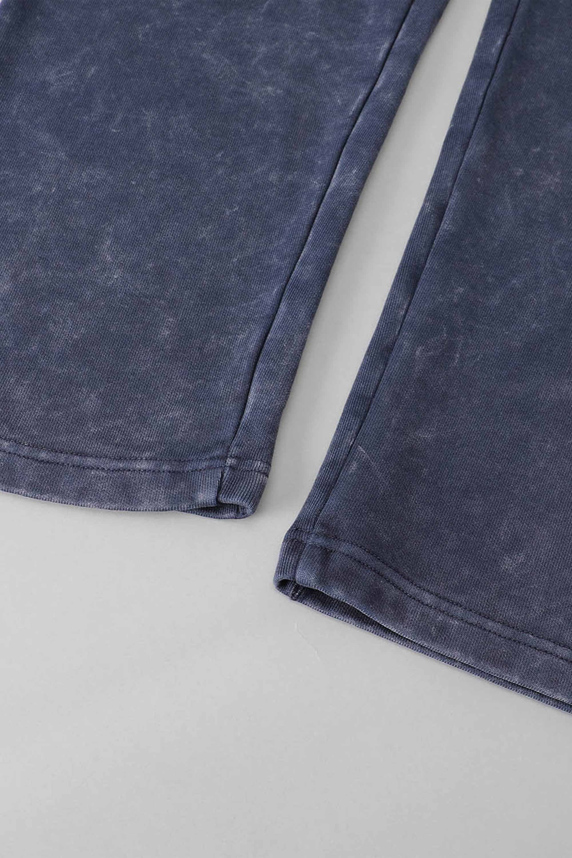 Relaxed Fit Acid Wash Trousers