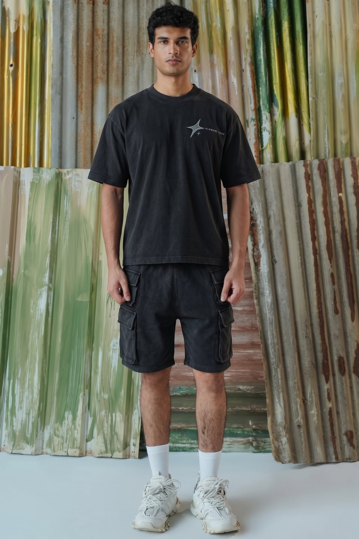Element Code Statement Acid Wash Tee - Greenish Grey