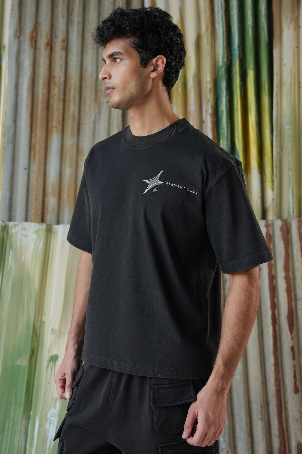 Element Code Statement Acid Wash Tee - Greenish Grey