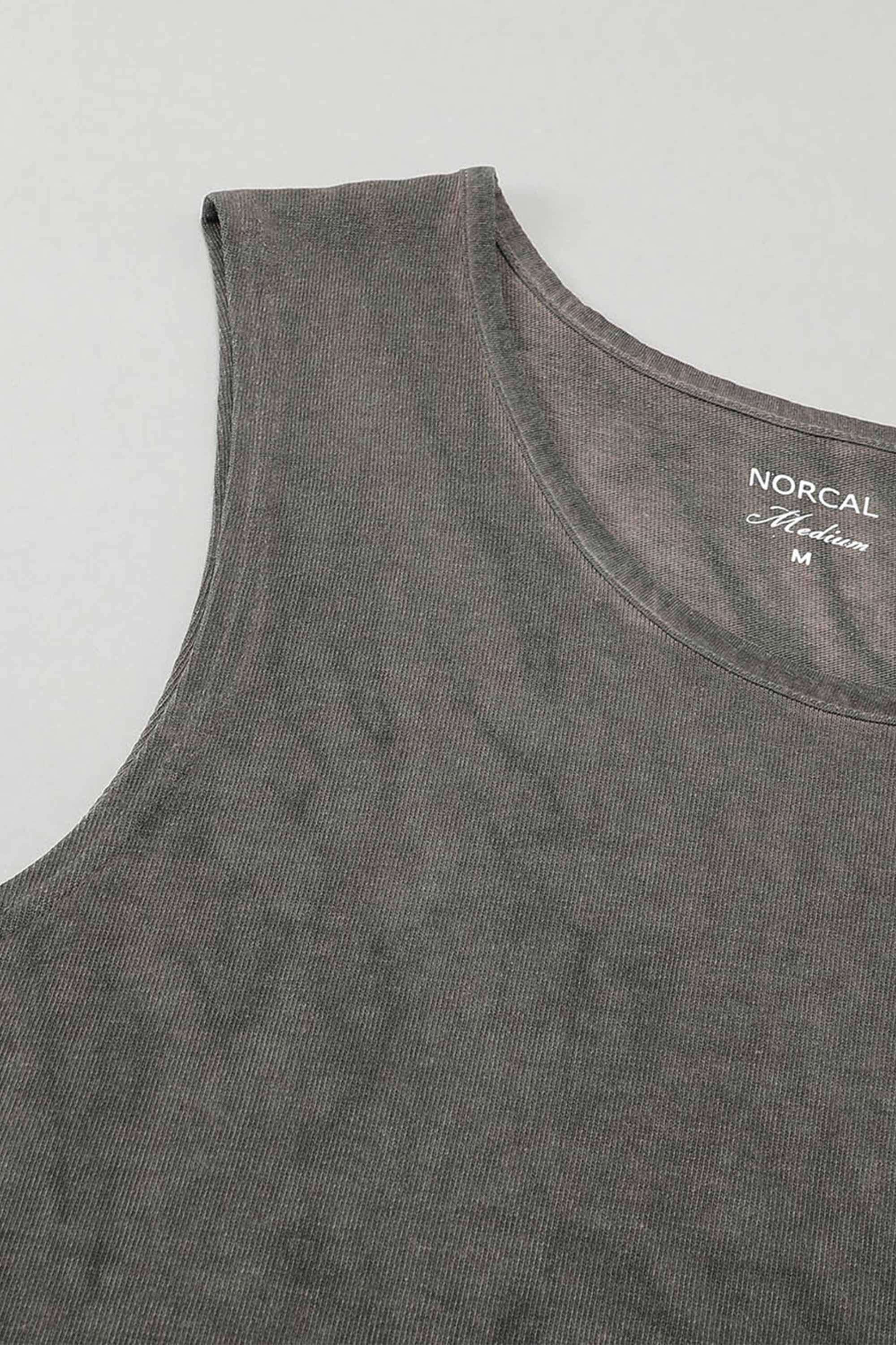 Oil Wash Scoop Bottom Tanktop