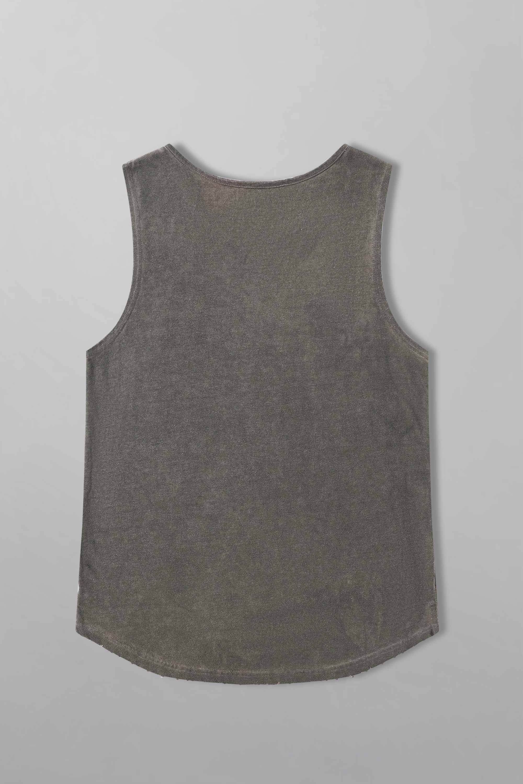 Oil Wash Scoop Bottom Tanktop