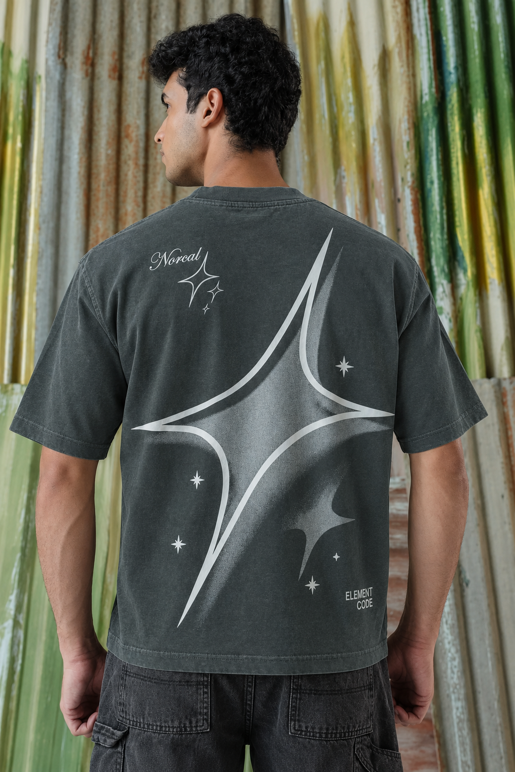 Element Code Statement Acid Wash Tee - Greenish Grey