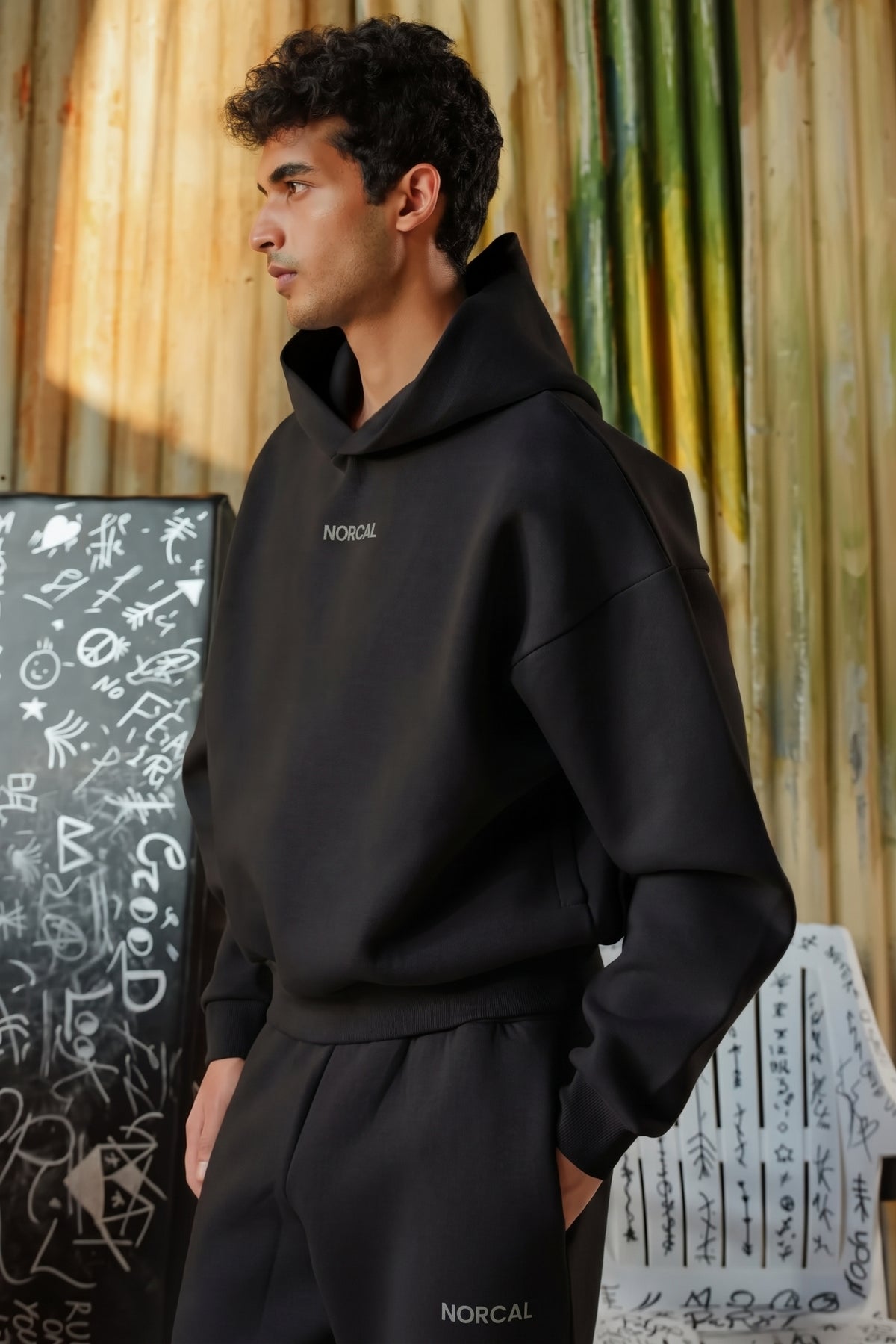 Special Terry-Jersey Bonding Fabric Pullover - Black