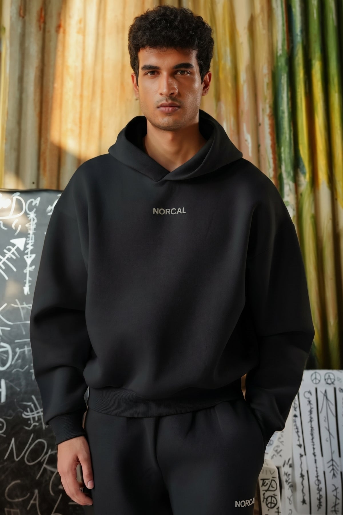 Special Terry-Jersey Bonding Fabric Pullover - Black