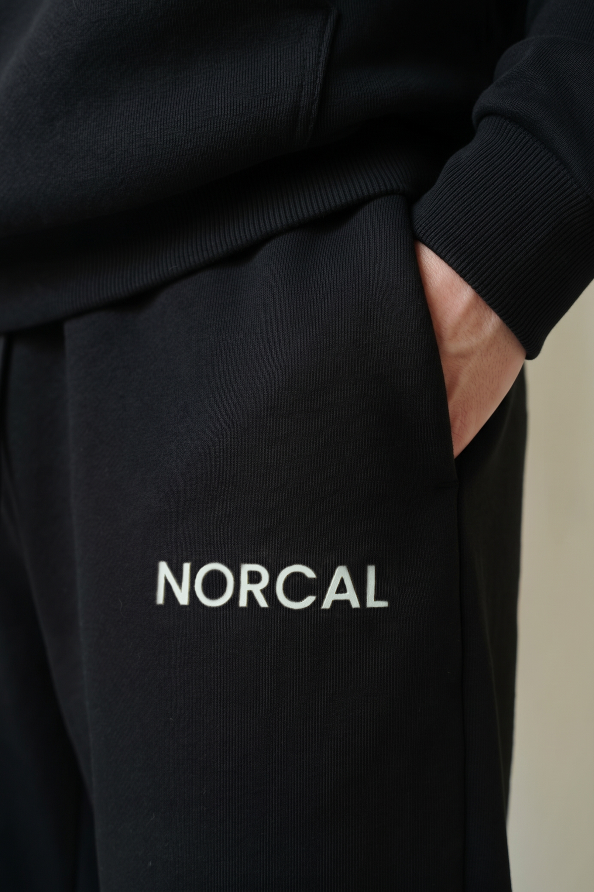 Special Terry-Jersey Bonding Fabric Trouser - Black