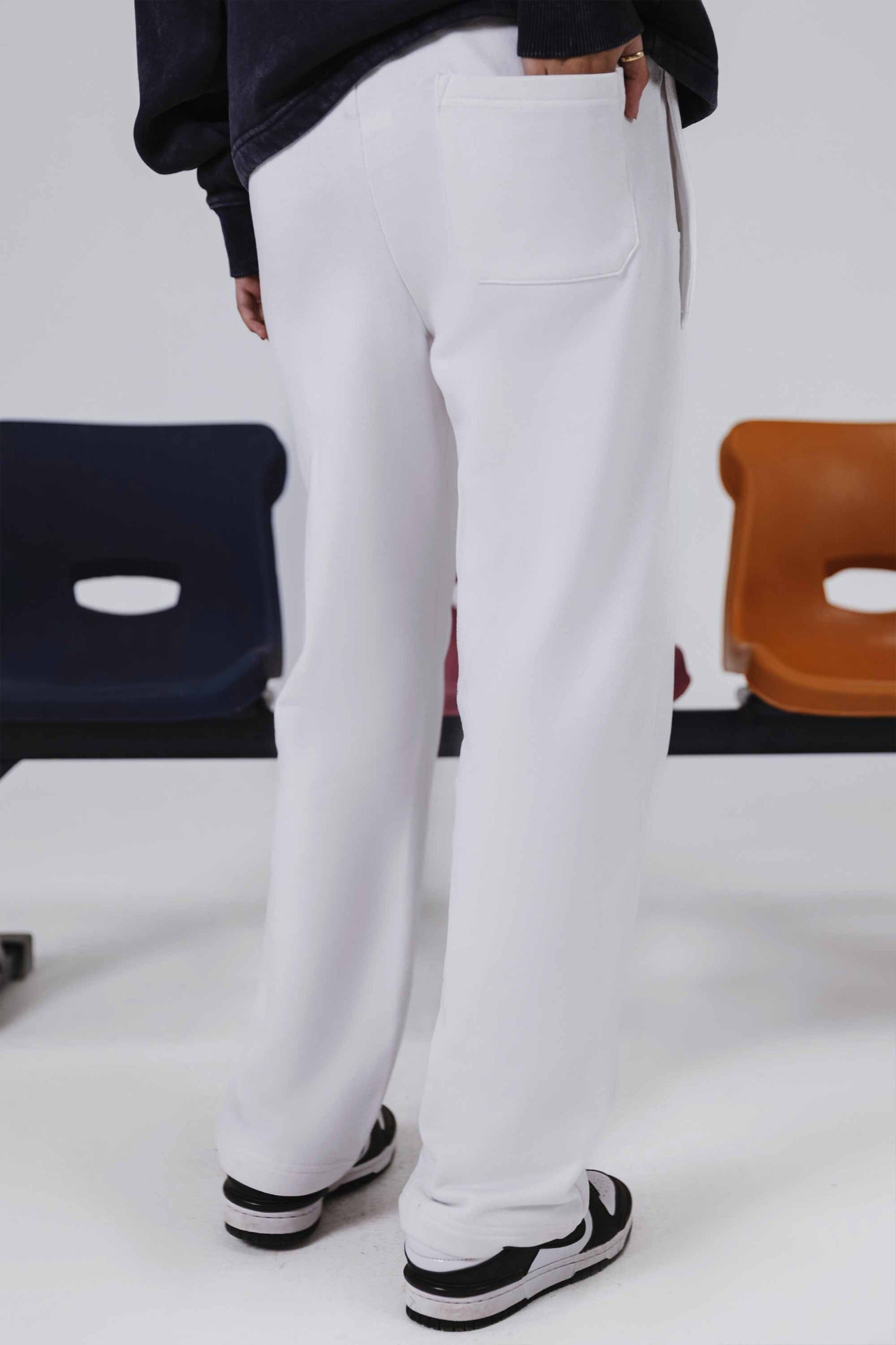 Relaxed Fit Acid Wash Trousers