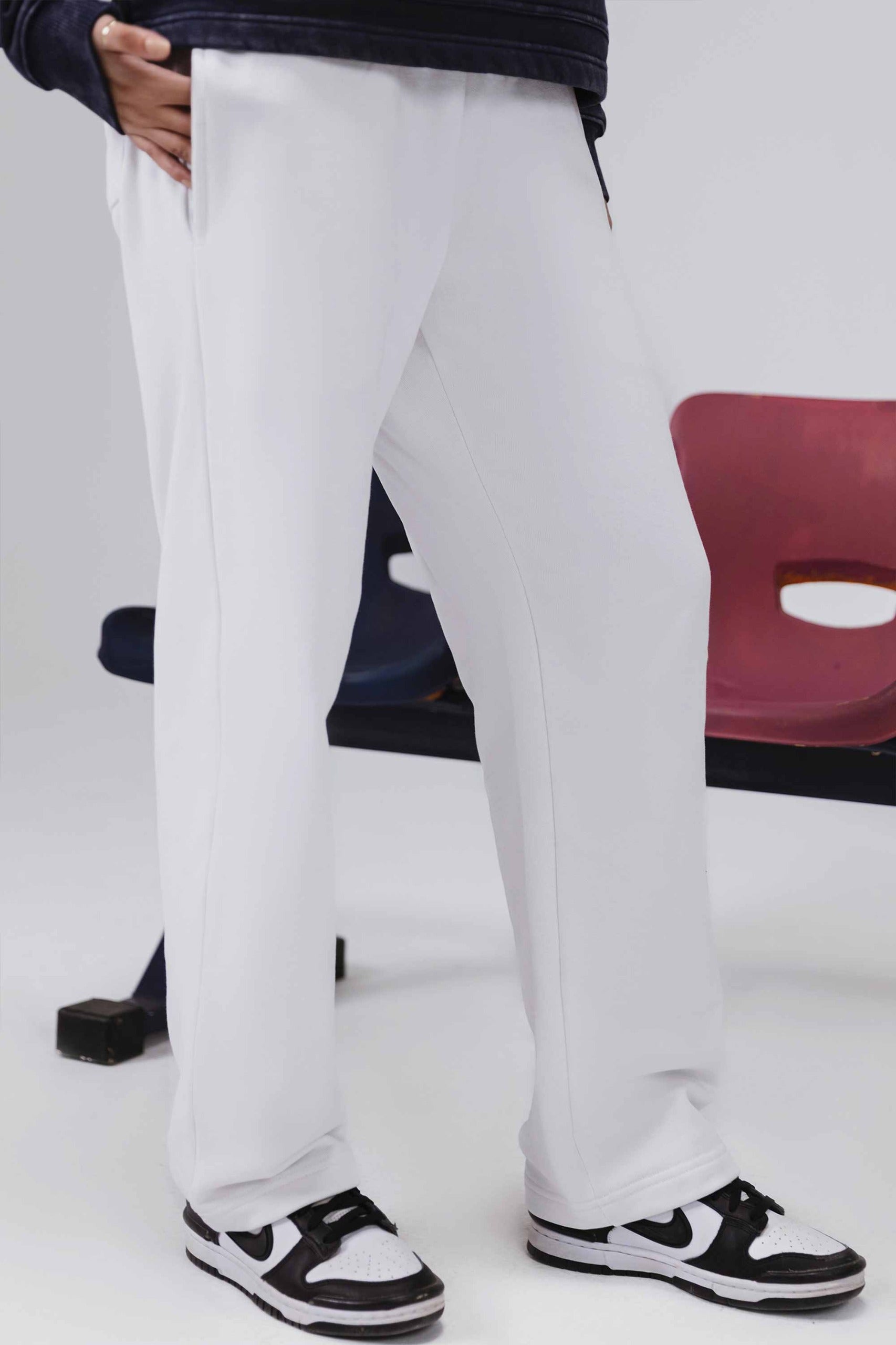 Relaxed Fit Acid Wash Trousers