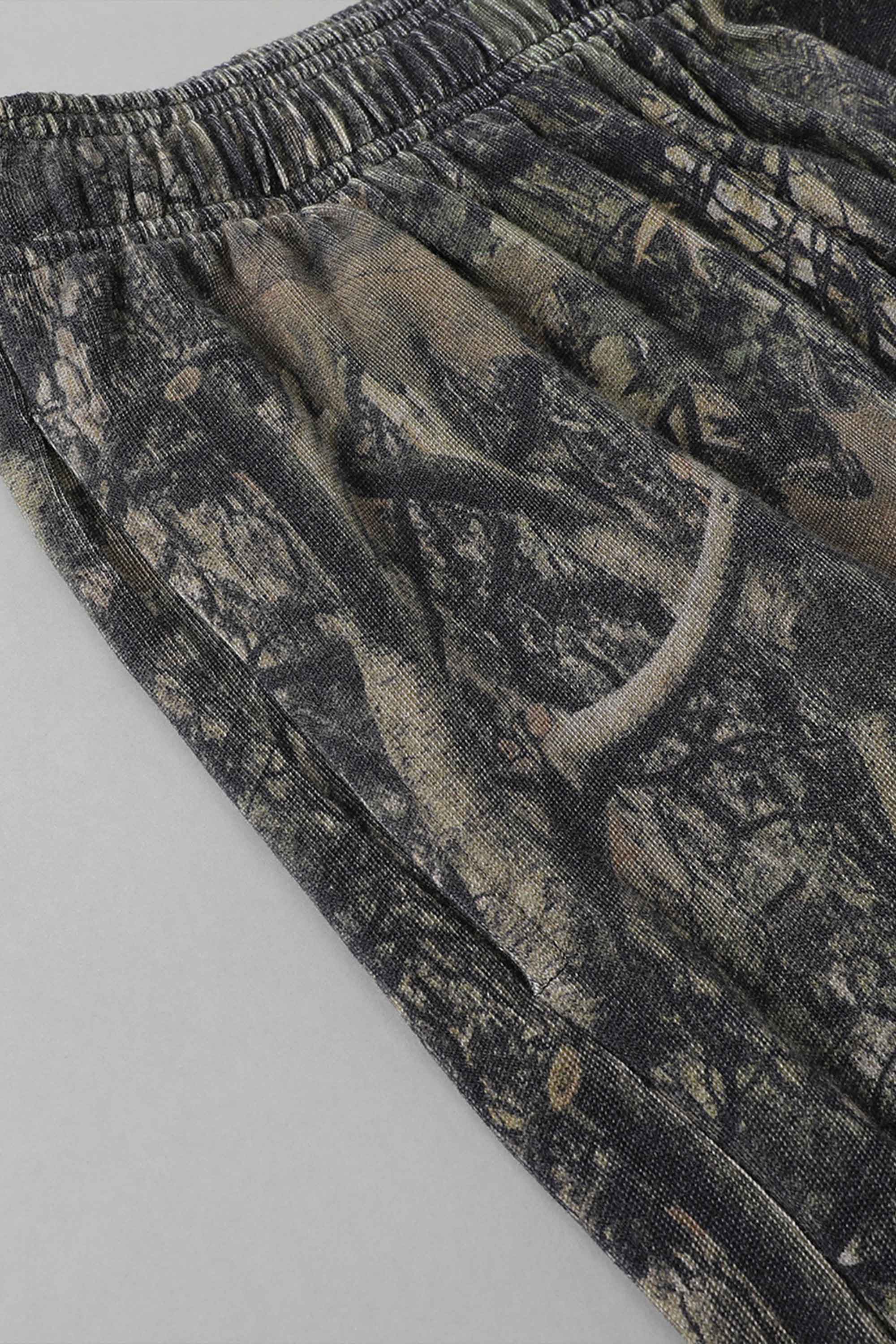 Dark Camouflage Laid-Back Trousers