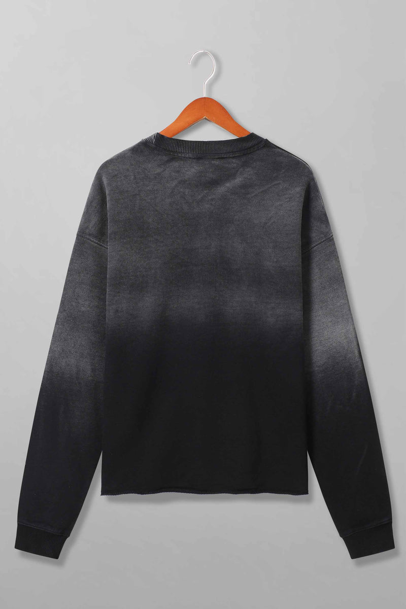 Gradient Wash Raw Bottom Sweatshirt