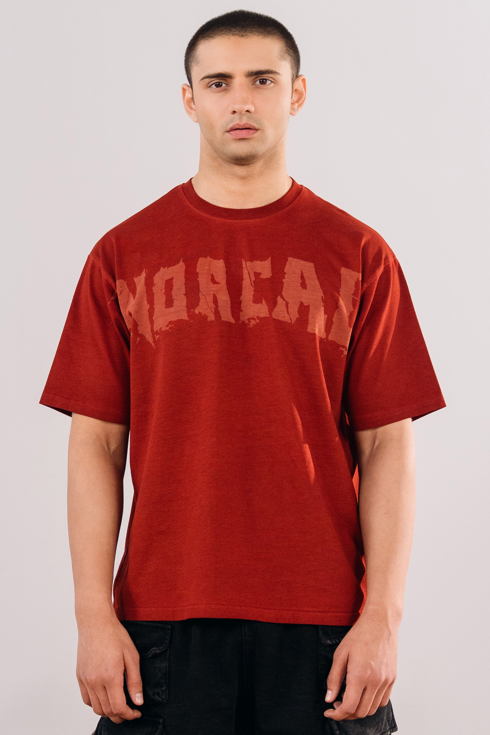 NORCAL Laser Branded Oil Wash Tee - Rust Red